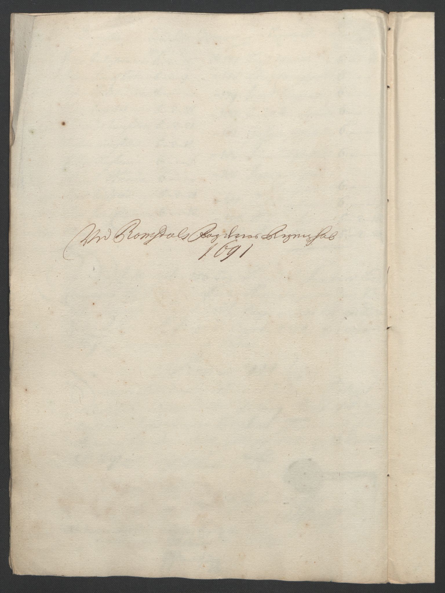 Rentekammeret inntil 1814, Reviderte regnskaper, Fogderegnskap, AV/RA-EA-4092/R55/L3649: Fogderegnskap Romsdal, 1690-1691, p. 271