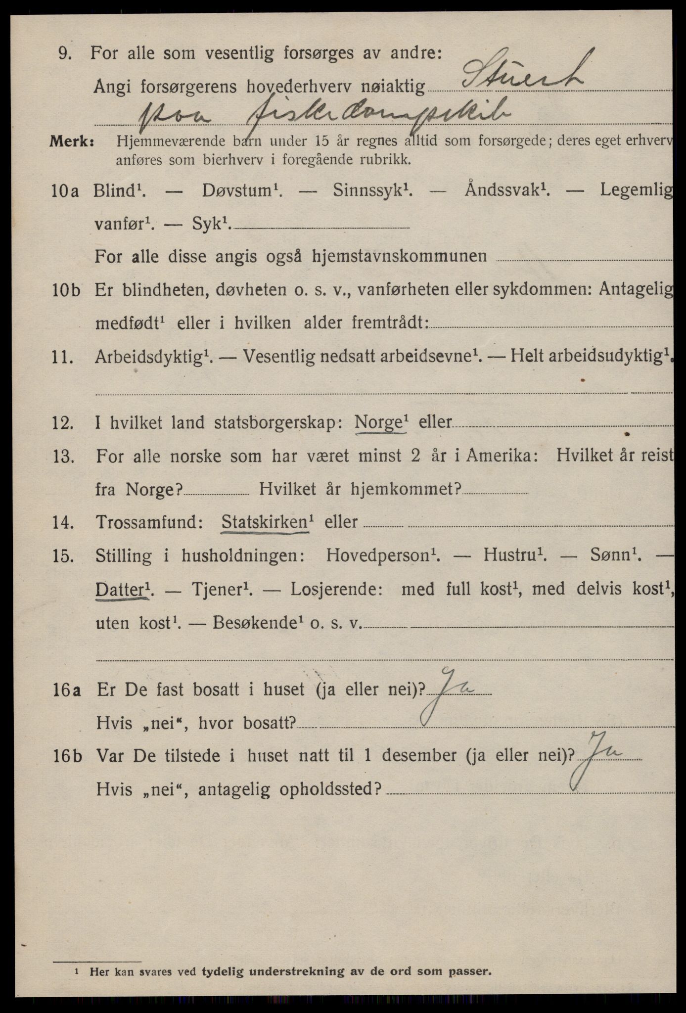 SAT, 1920 census for Ålesund, 1920, p. 16007