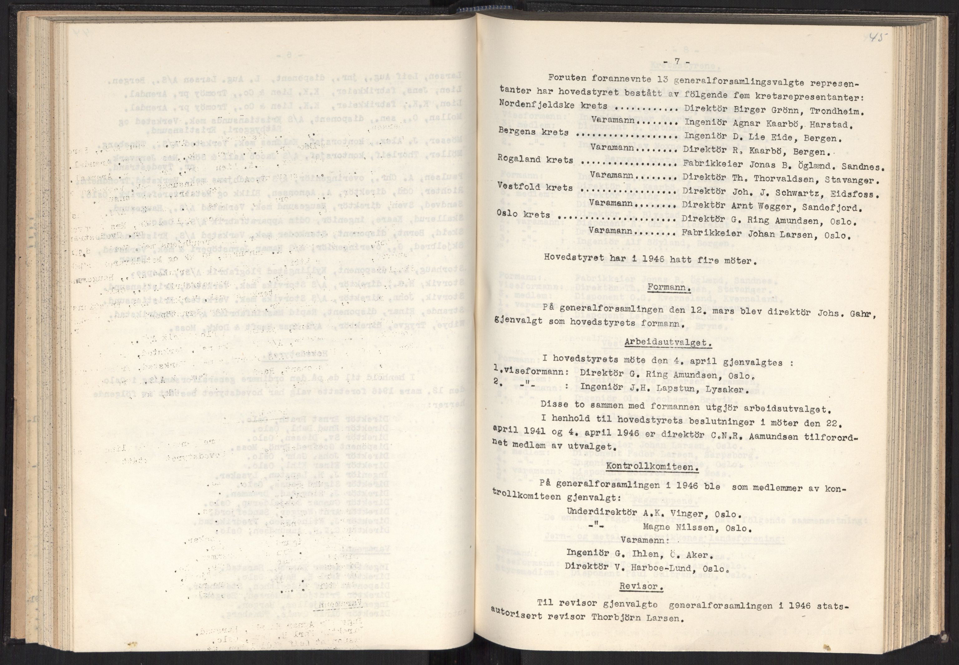 Teknologibedriftenes Landsforening TBL, AV/RA-PA-1700/A/Ad/L0007: Årsberetning med register, 1940-1951, p. 45