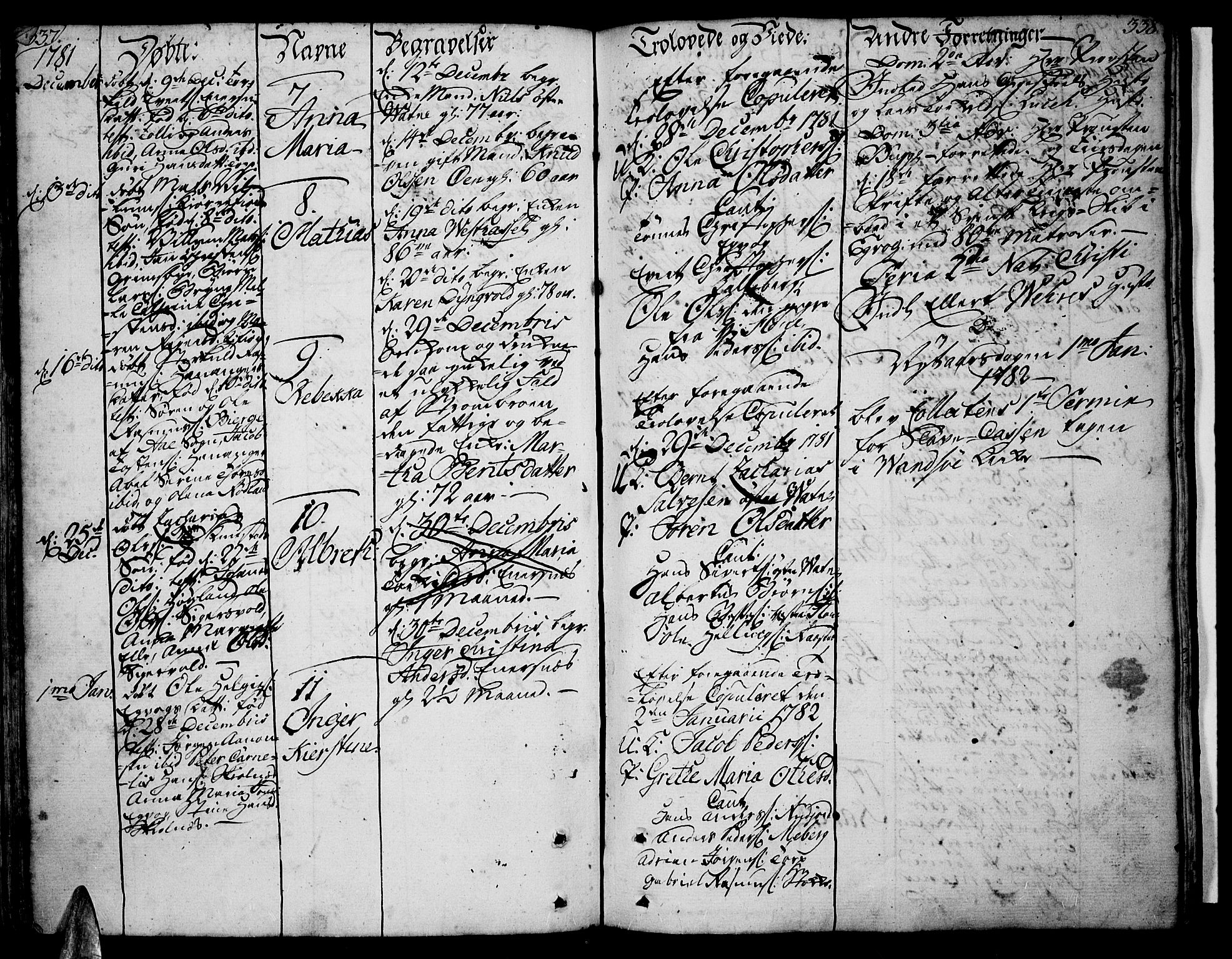Lista sokneprestkontor, SAK/1111-0027/F/Fa/L0004: Parish register (official) no. A 4, 1768-1794, p. 337-338