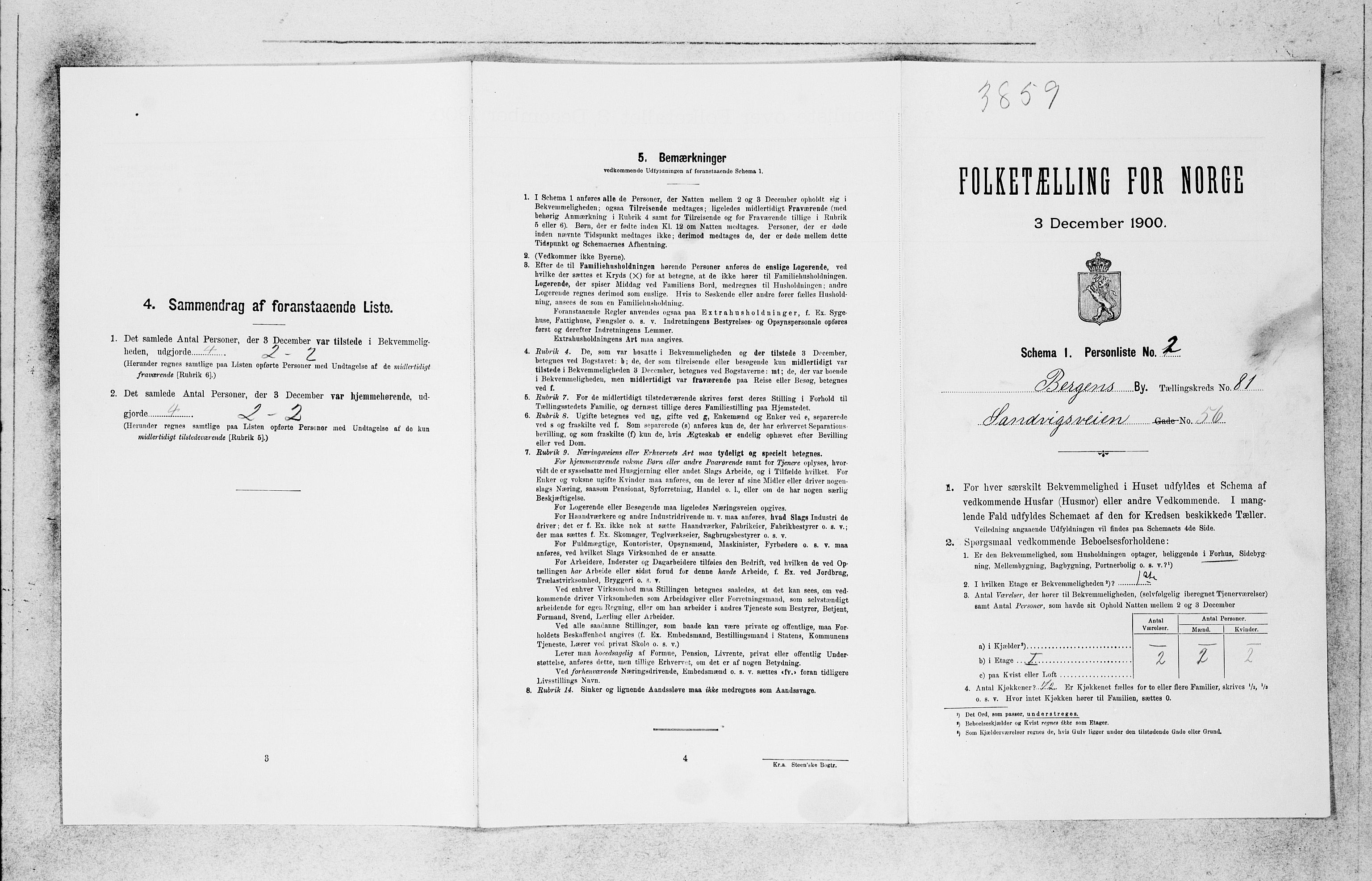 SAB, 1900 census for Bergen, 1900, p. 16772