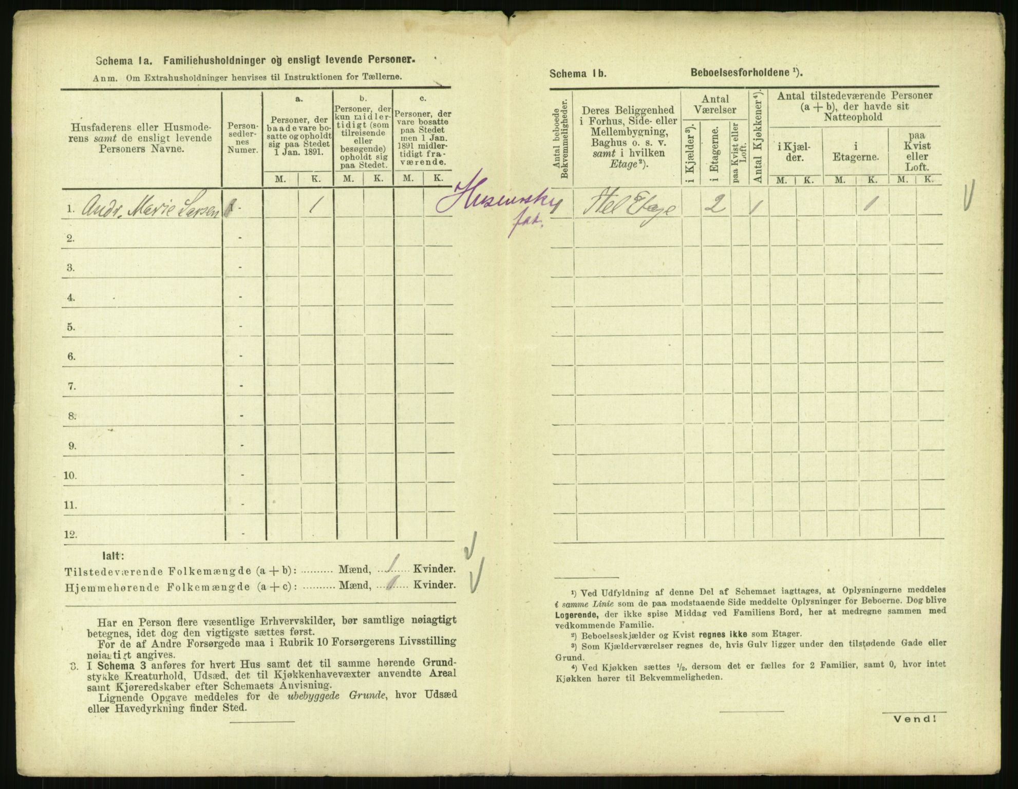 RA, 1891 census for 0903 Arendal, 1891, p. 279