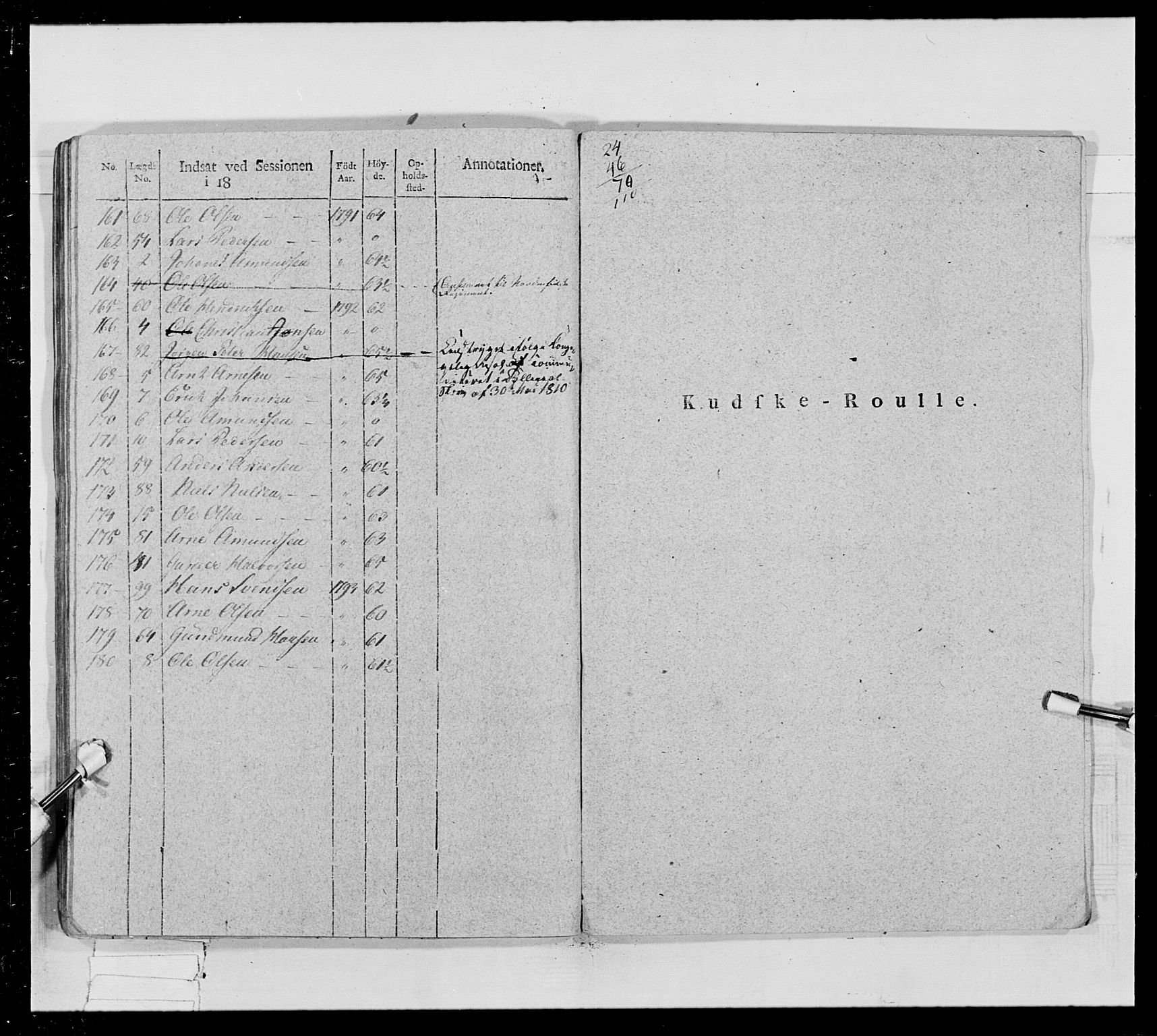 Generalitets- og kommissariatskollegiet, Det kongelige norske kommissariatskollegium, AV/RA-EA-5420/E/Eh/L0024: Norske jegerkorps, 1810-1812, p. 401