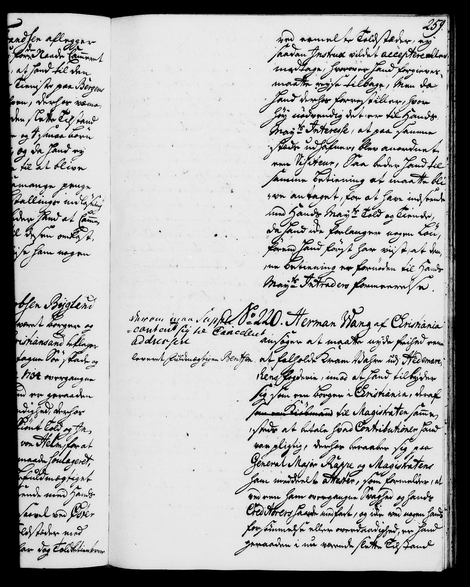 Rentekammeret, Kammerkanselliet, AV/RA-EA-3111/G/Gh/Gha/L0024: Norsk ekstraktmemorialprotokoll (merket RK 53.69), 1742-1743, p. 259