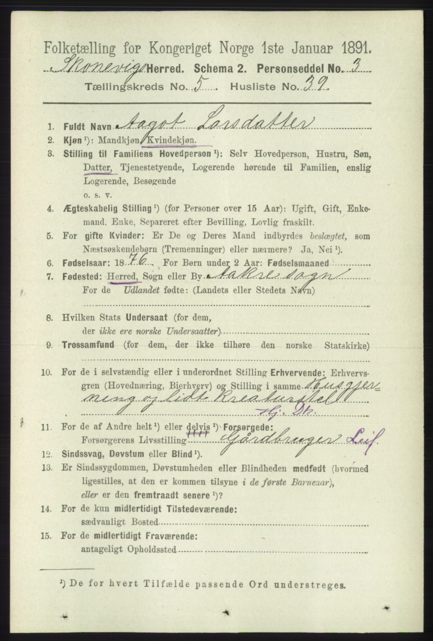 RA, 1891 census for 1212 Skånevik, 1891, p. 1475