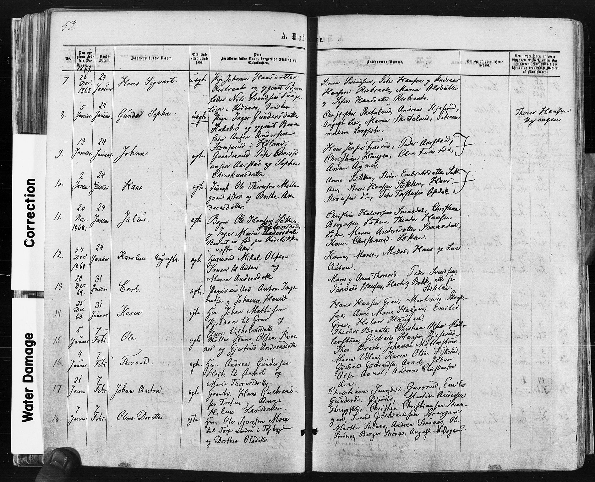 Trøgstad prestekontor Kirkebøker, AV/SAO-A-10925/F/Fa/L0009: Parish register (official) no. I 9, 1865-1877, p. 52