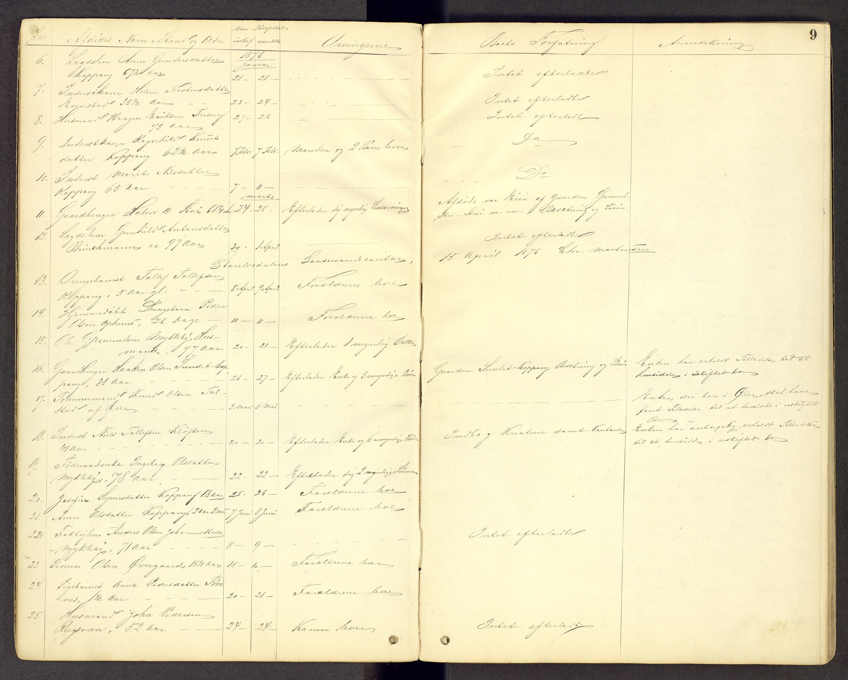Sør-Østerdal sorenskriveri, AV/SAH-TING-018/J/Jg/L0014: Dødsfallsjournal, 1874-1908, p. 9