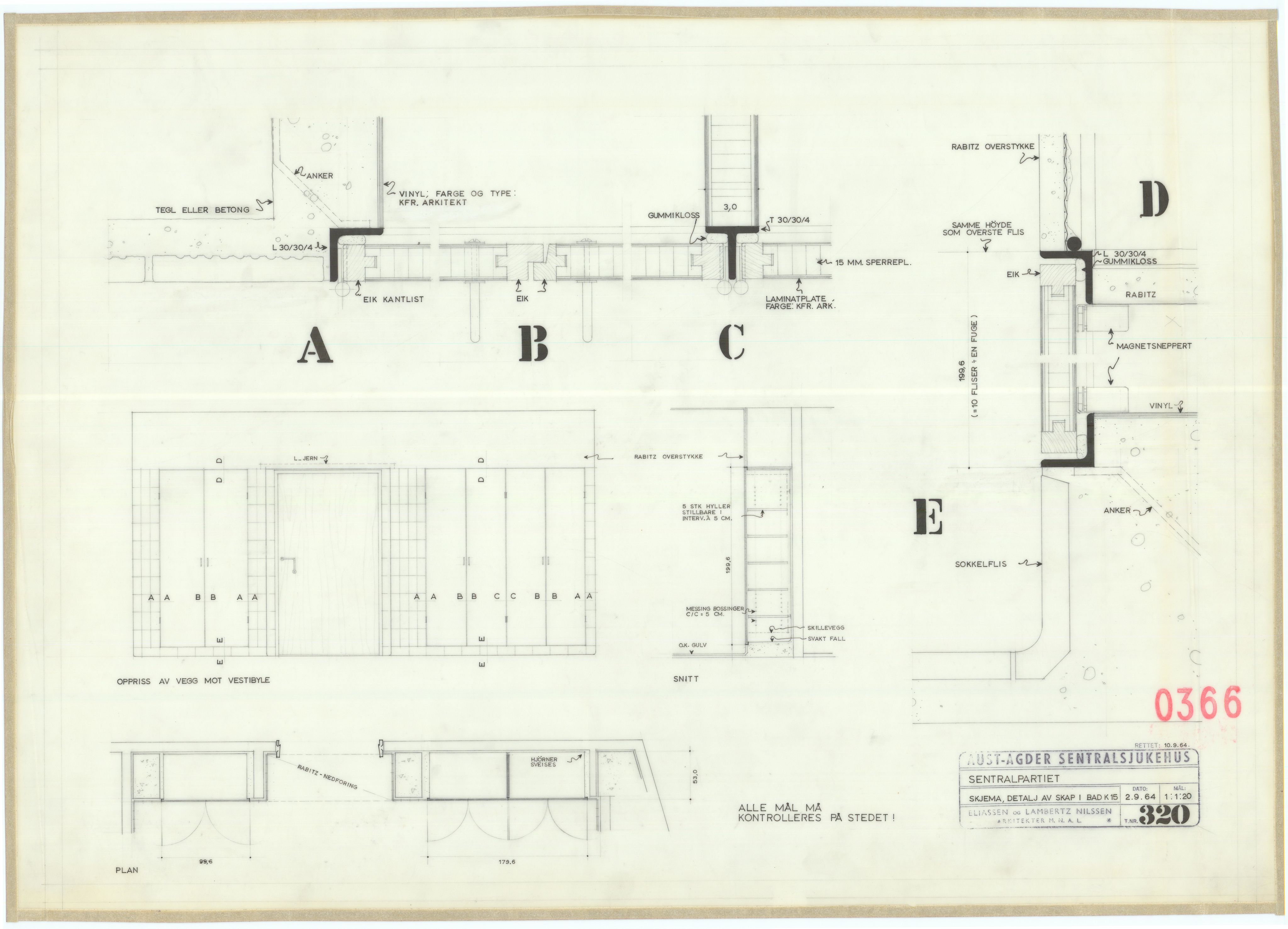 Eliassen og Lambertz-Nilssen Arkitekter, AAKS/PA-2983/T/T01/L0006: Tegningskogger 0366, 1960-1966, p. 22