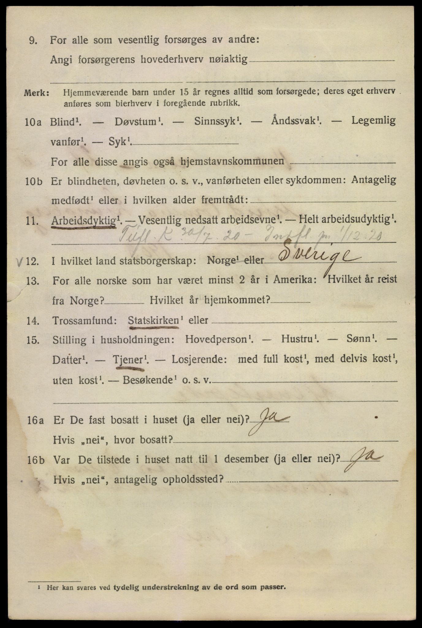 SAO, 1920 census for Kristiania, 1920, p. 620170