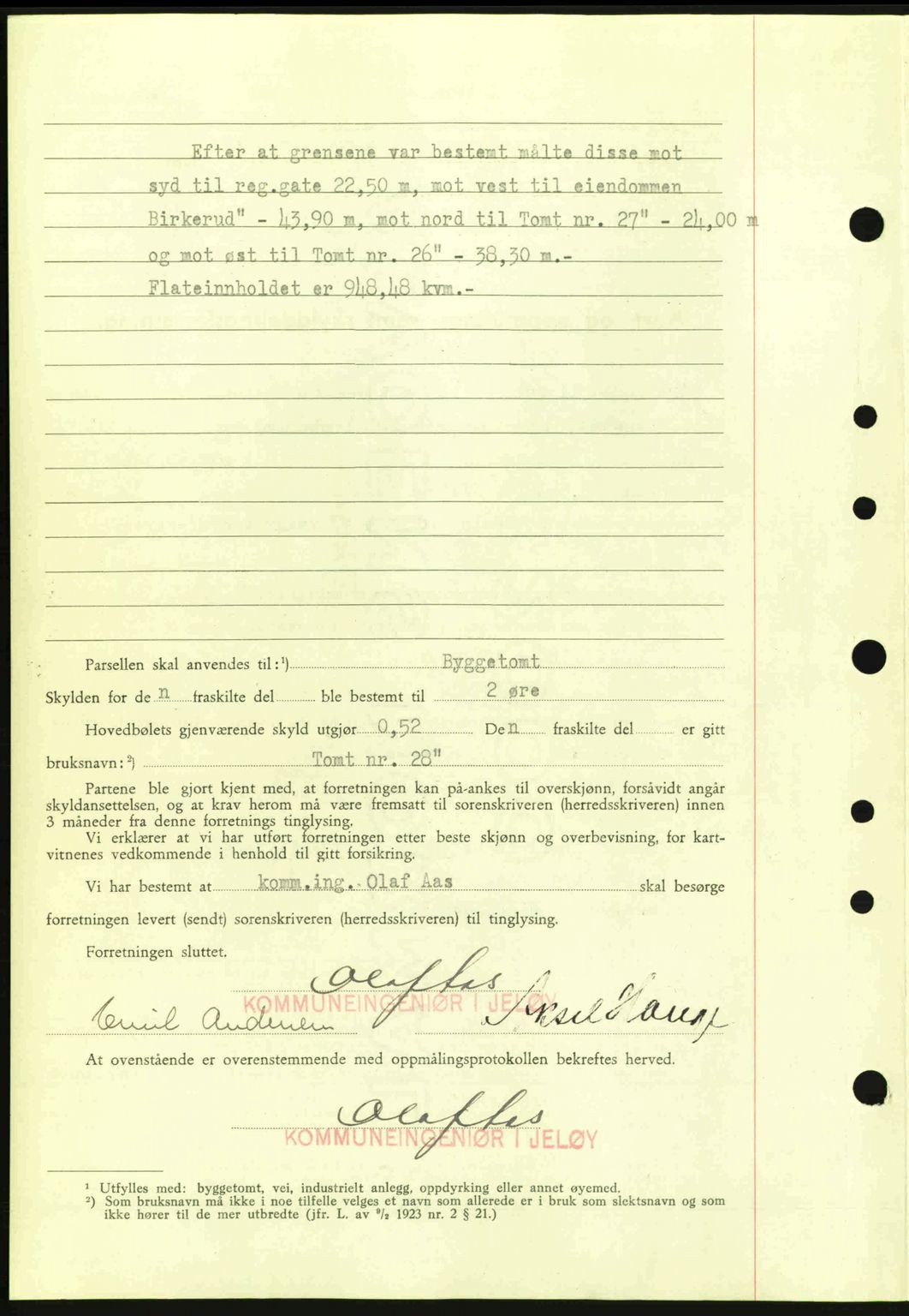 Moss sorenskriveri, SAO/A-10168: Mortgage book no. A9, 1941-1942, Diary no: : 2321/1941