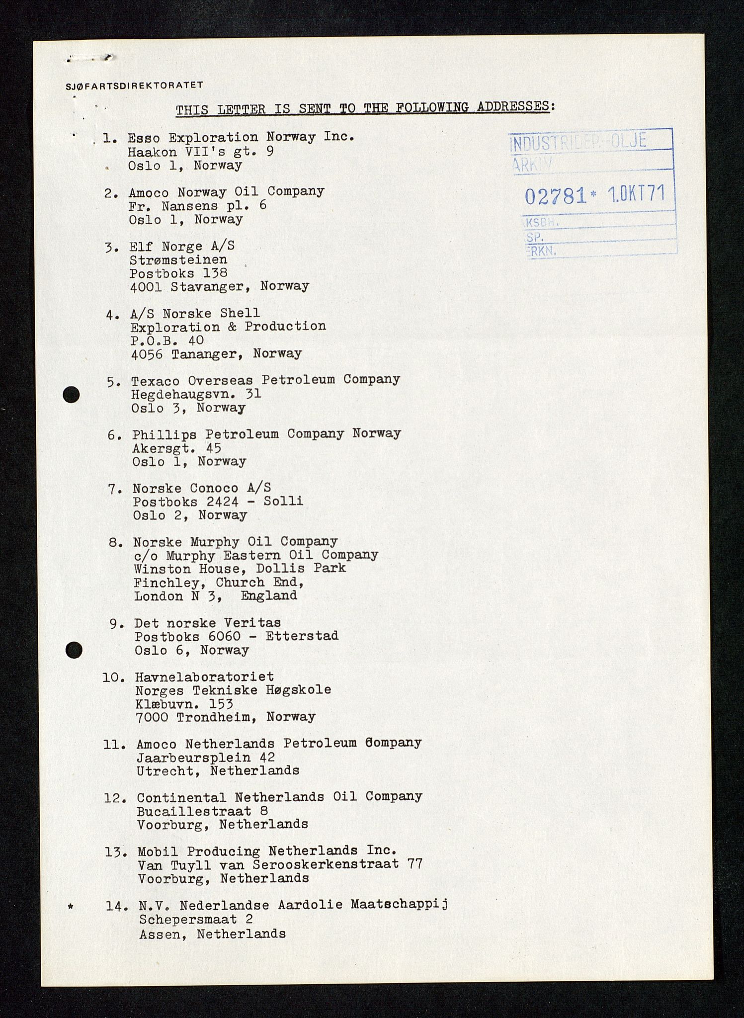 Industridepartementet, Oljekontoret, AV/SAST-A-101348/Db/L0004: Simulering, havmiljø og dykking, 1966-1973, p. 10