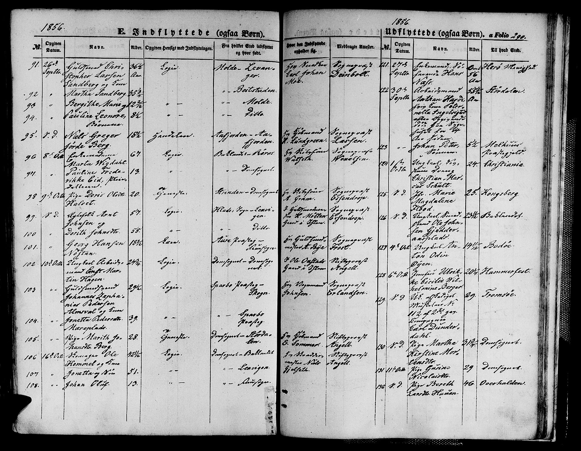 Ministerialprotokoller, klokkerbøker og fødselsregistre - Sør-Trøndelag, SAT/A-1456/602/L0138: Parish register (copy) no. 602C06, 1853-1858, p. 290
