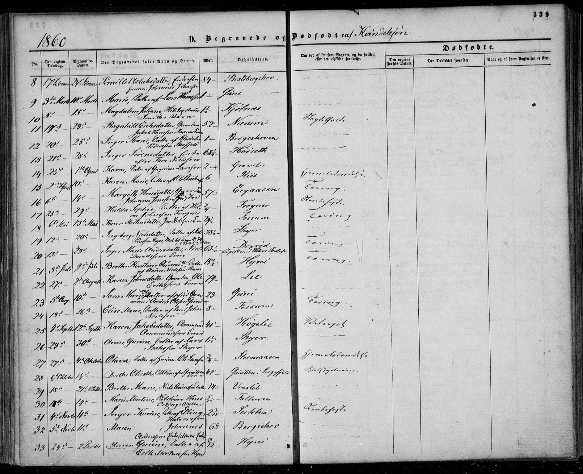 Gjerpen kirkebøker, AV/SAKO-A-265/F/Fa/L0008b: Parish register (official) no. I 8B, 1857-1871, p. 339