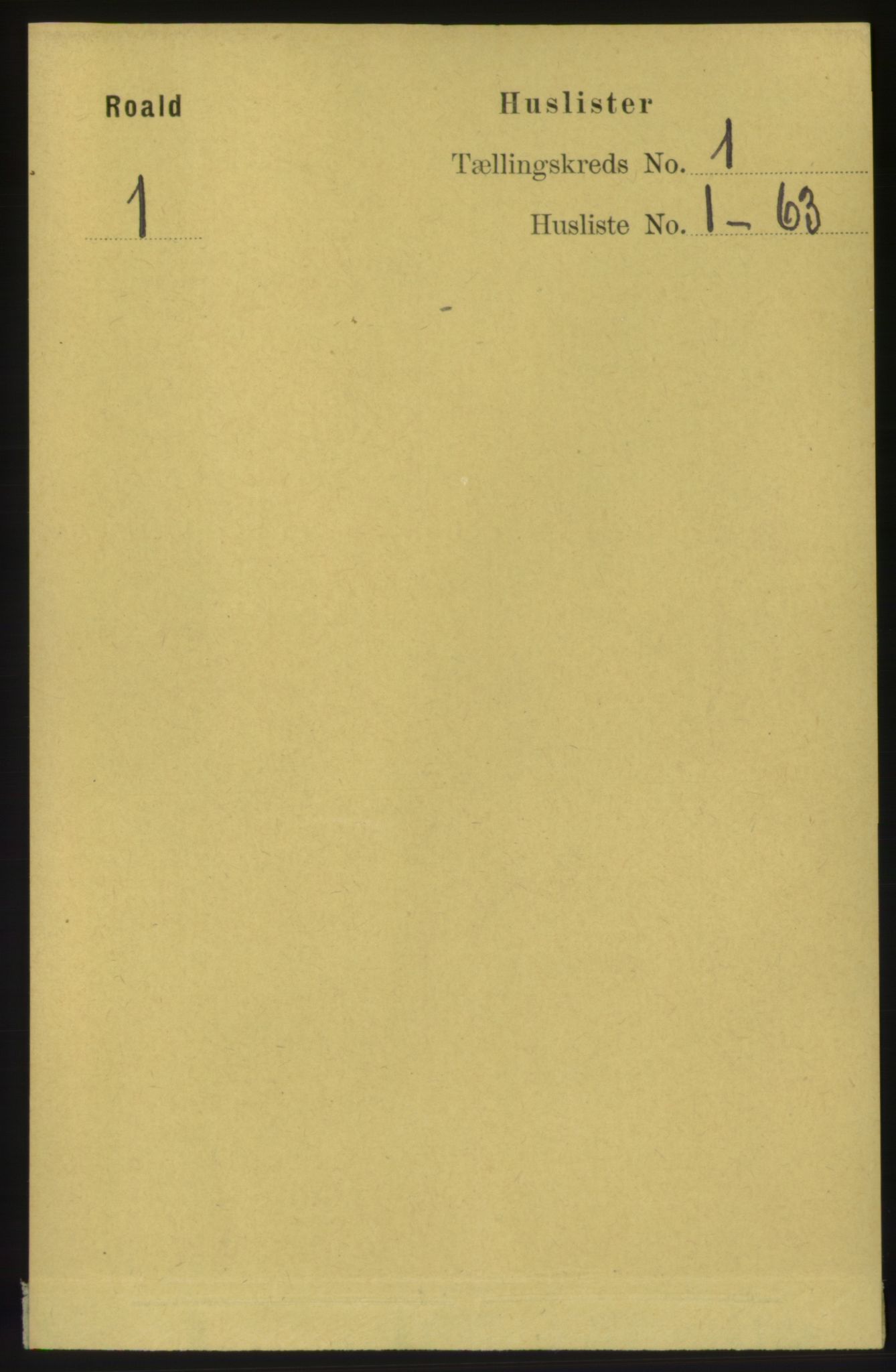RA, 1891 census for 1533 Roald, 1891, p. 9