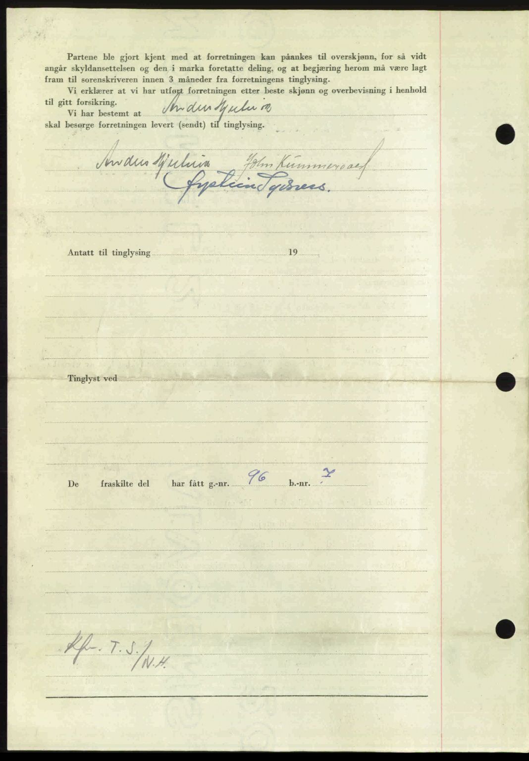 Nordmøre sorenskriveri, AV/SAT-A-4132/1/2/2Ca: Mortgage book no. A106, 1947-1947, Diary no: : 2697/1947