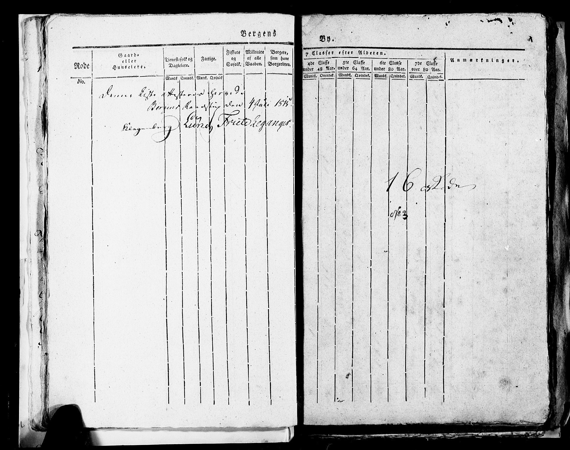 SAB, 1815 Census for Bergen, 1815, p. 673