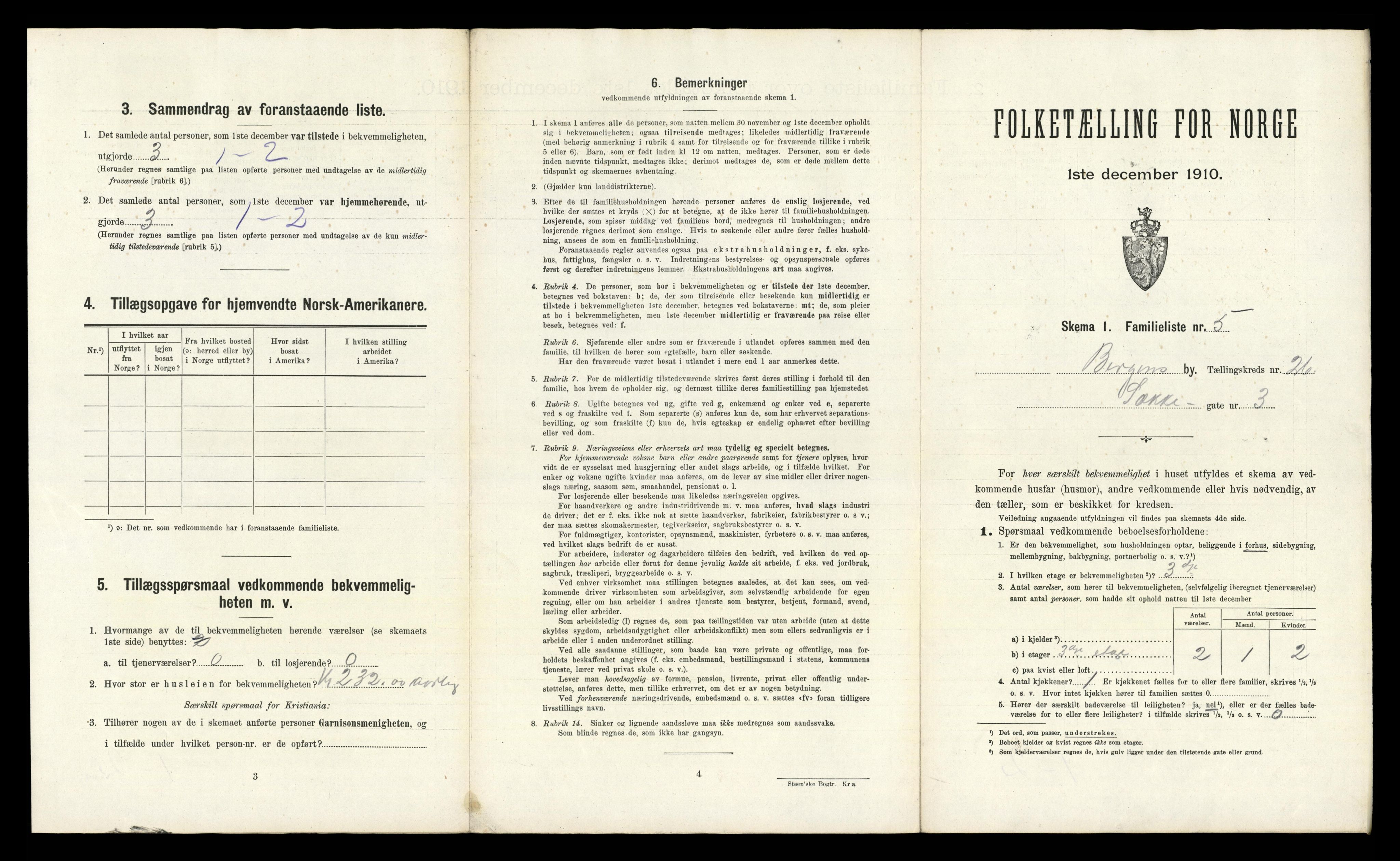 RA, 1910 census for Bergen, 1910, p. 8387