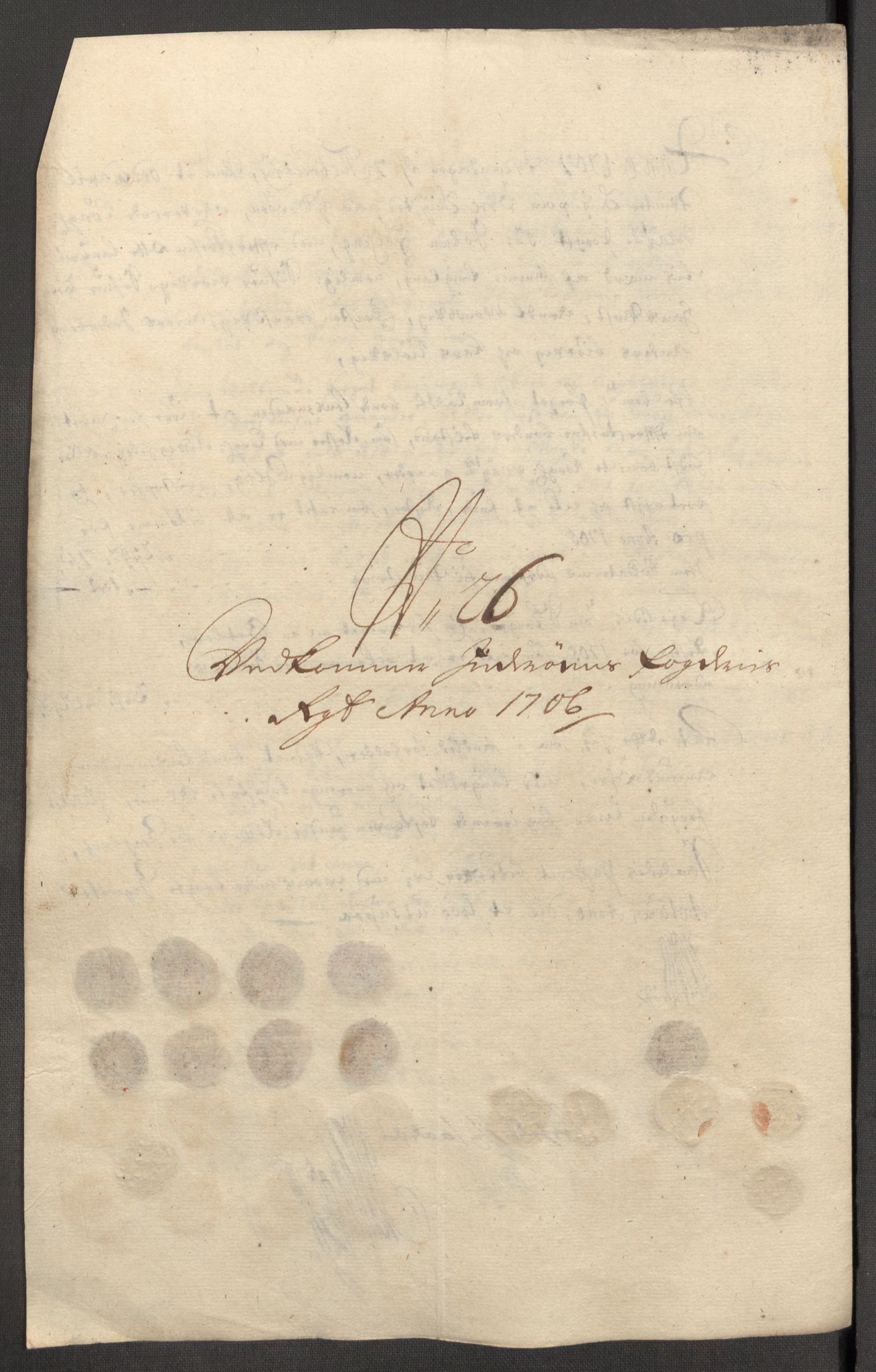 Rentekammeret inntil 1814, Reviderte regnskaper, Fogderegnskap, AV/RA-EA-4092/R63/L4315: Fogderegnskap Inderøy, 1706-1707, p. 210