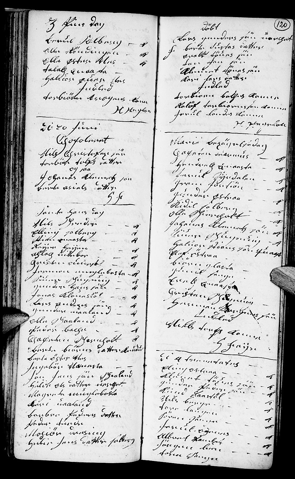 Holt sokneprestkontor, AV/SAK-1111-0021/F/Fb/L0004: Parish register (copy) no. B 4, 1730-1746, p. 120