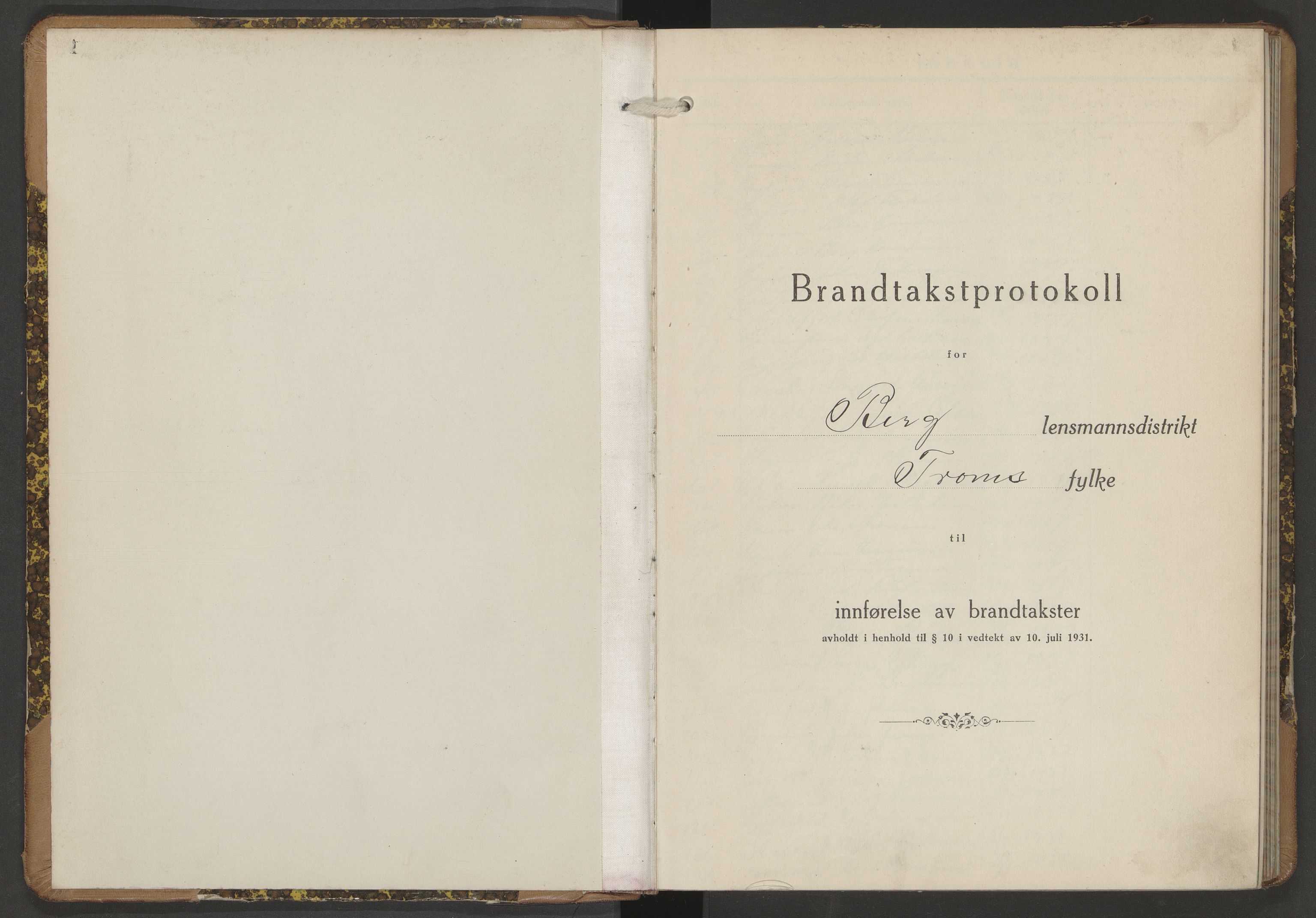 Berg og Torsken lensmannskontor, AV/SATØ-S-1274/F/Fp/Fpb/L0224: Branntakstprotokoll, 1937-1940