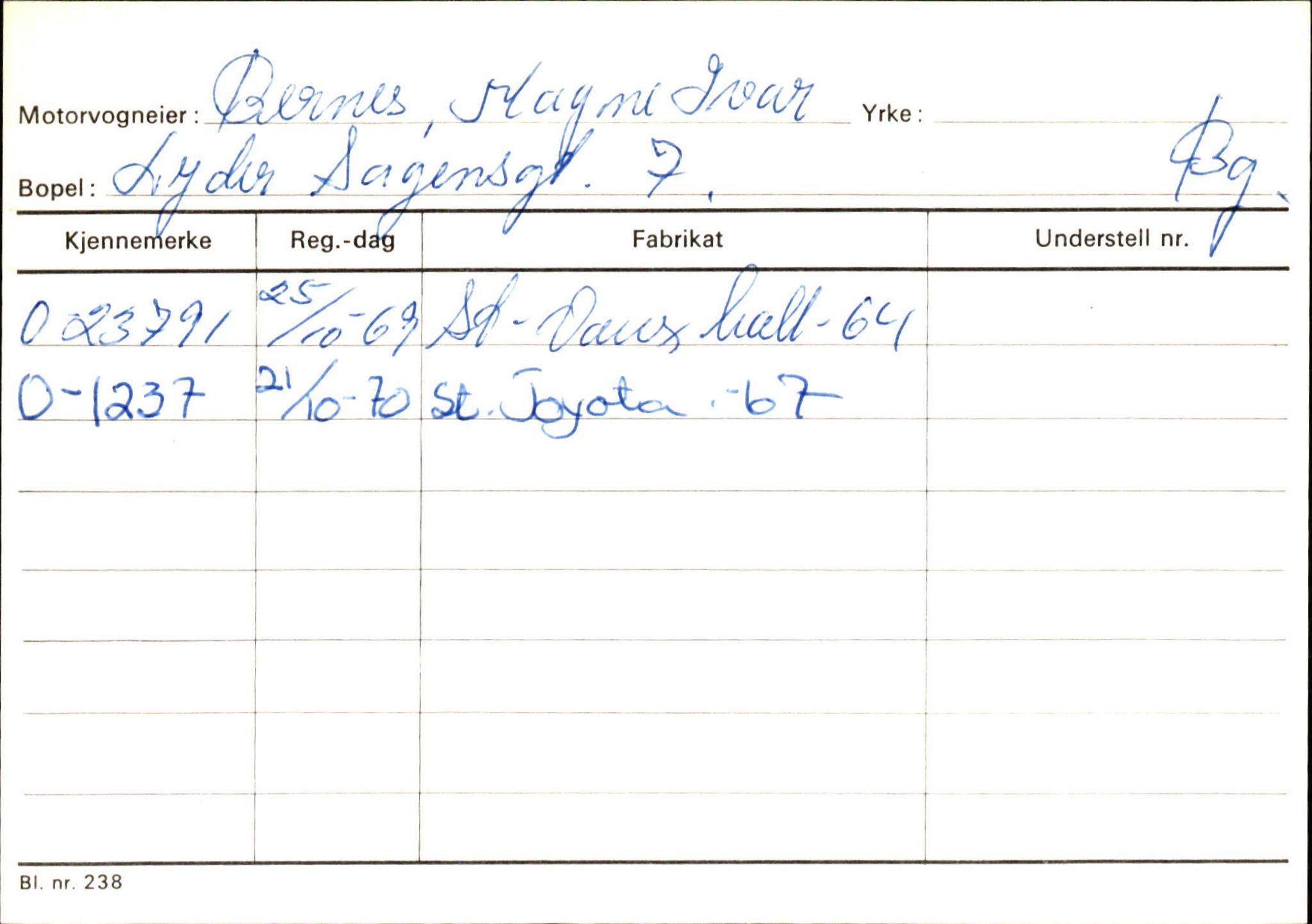 Statens vegvesen, Hordaland vegkontor, AV/SAB-A-5201/2/Hb/L0004: O-eierkort B, 1920-1971, p. 15