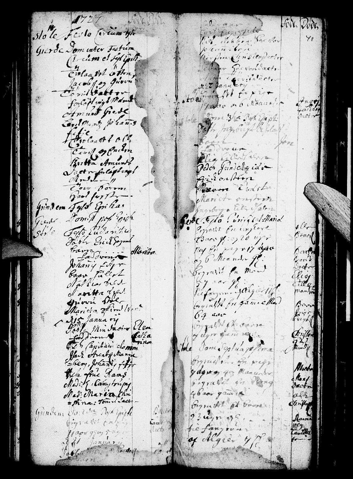 Etne sokneprestembete, SAB/A-75001/H/Haa: Parish register (official) no. A 1, 1715-1741, p. 40