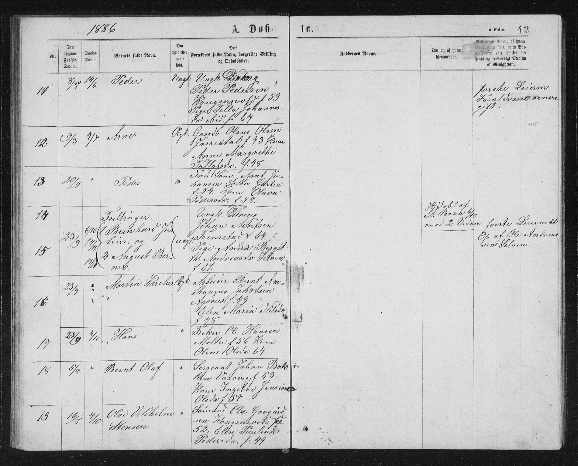 Ministerialprotokoller, klokkerbøker og fødselsregistre - Sør-Trøndelag, SAT/A-1456/662/L0756: Parish register (copy) no. 662C01, 1869-1891, p. 42