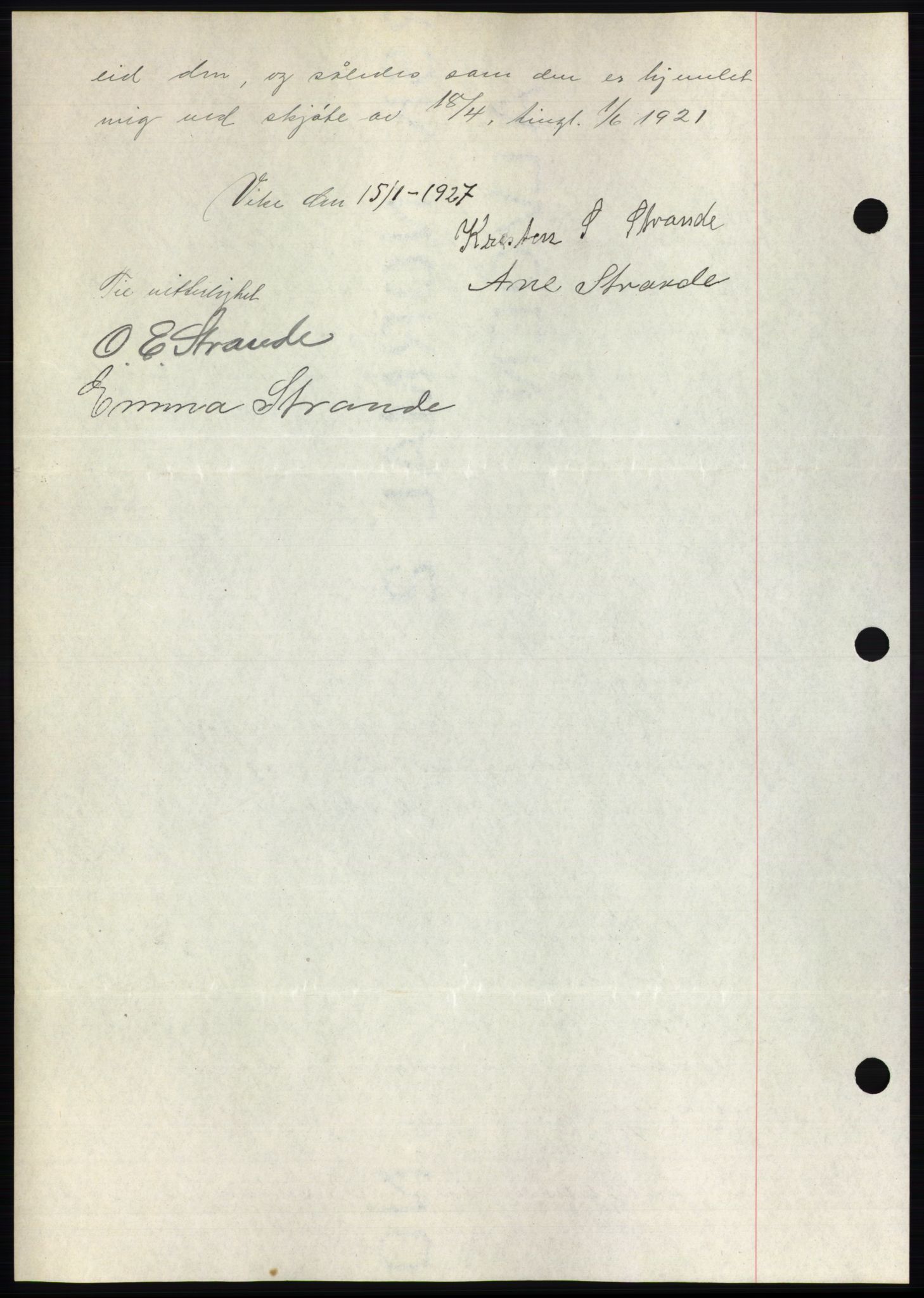 Romsdal sorenskriveri, AV/SAT-A-4149/1/2/2C/L0051: Mortgage book no. 45, 1926-1927, Deed date: 27.01.1927