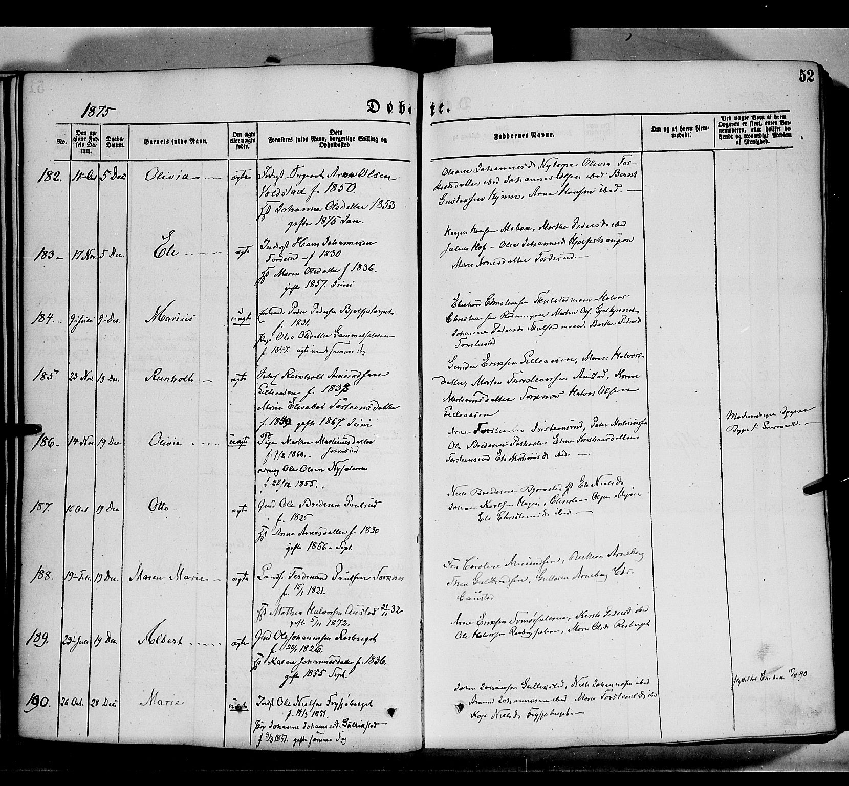 Grue prestekontor, SAH/PREST-036/H/Ha/Haa/L0011: Parish register (official) no. 11, 1873-1880, p. 52