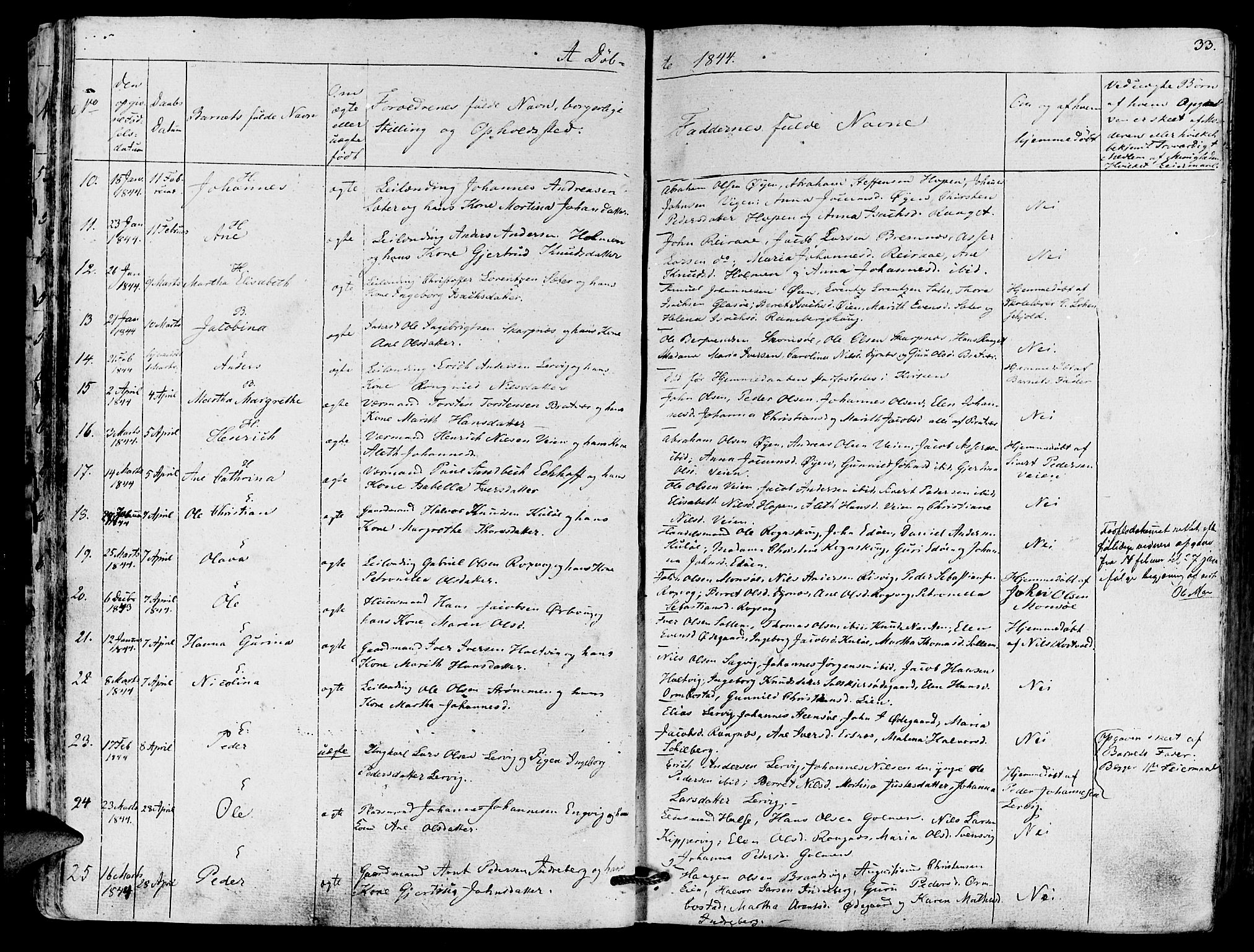 Ministerialprotokoller, klokkerbøker og fødselsregistre - Møre og Romsdal, SAT/A-1454/581/L0936: Parish register (official) no. 581A04, 1836-1852, p. 33