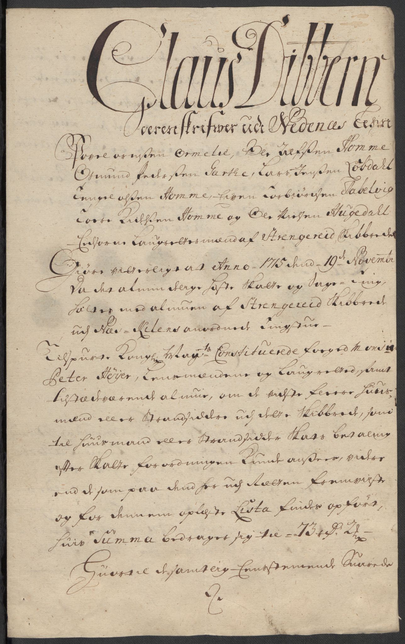 Rentekammeret inntil 1814, Reviderte regnskaper, Fogderegnskap, AV/RA-EA-4092/R39/L2323: Fogderegnskap Nedenes, 1715, p. 46