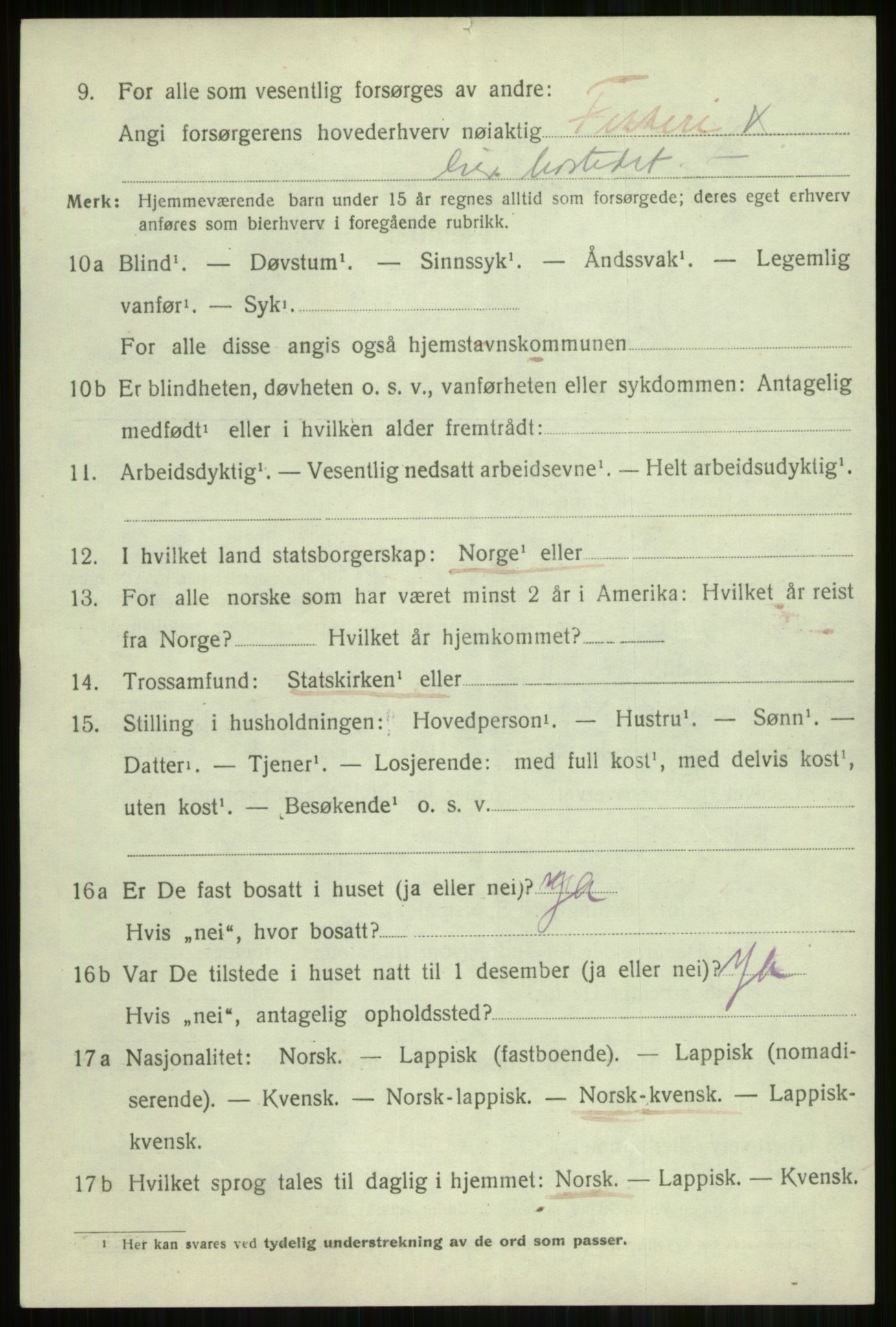 SATØ, 1920 census for Skjervøy, 1920, p. 1488