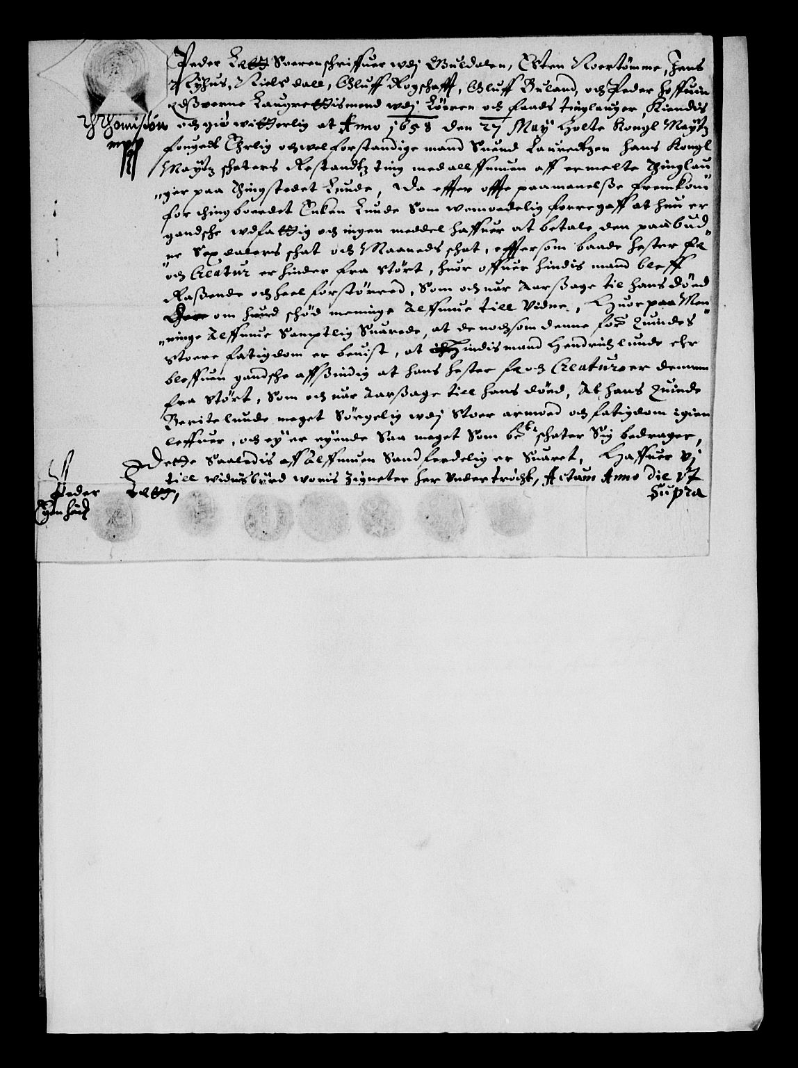 Rentekammeret inntil 1814, Reviderte regnskaper, Lensregnskaper, RA/EA-5023/R/Rb/Rbw/L0129: Trondheim len, 1657-1658