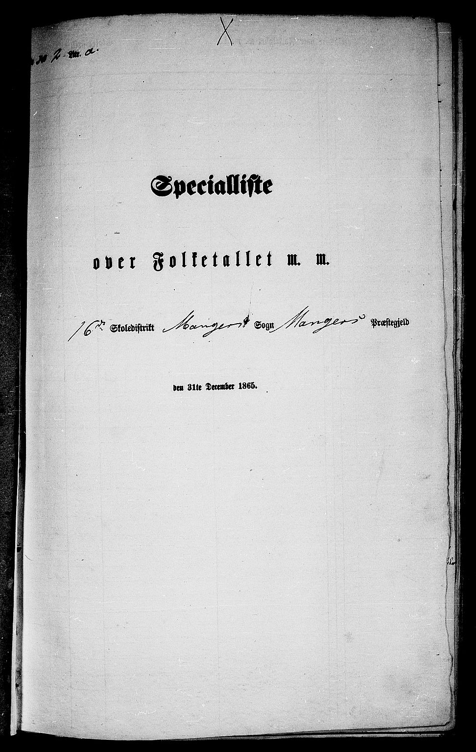 RA, 1865 census for Manger, 1865, p. 36