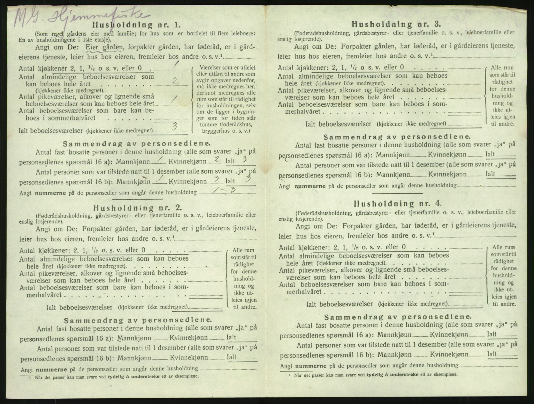 SAKO, 1920 census for Brunlanes, 1920, p. 1188