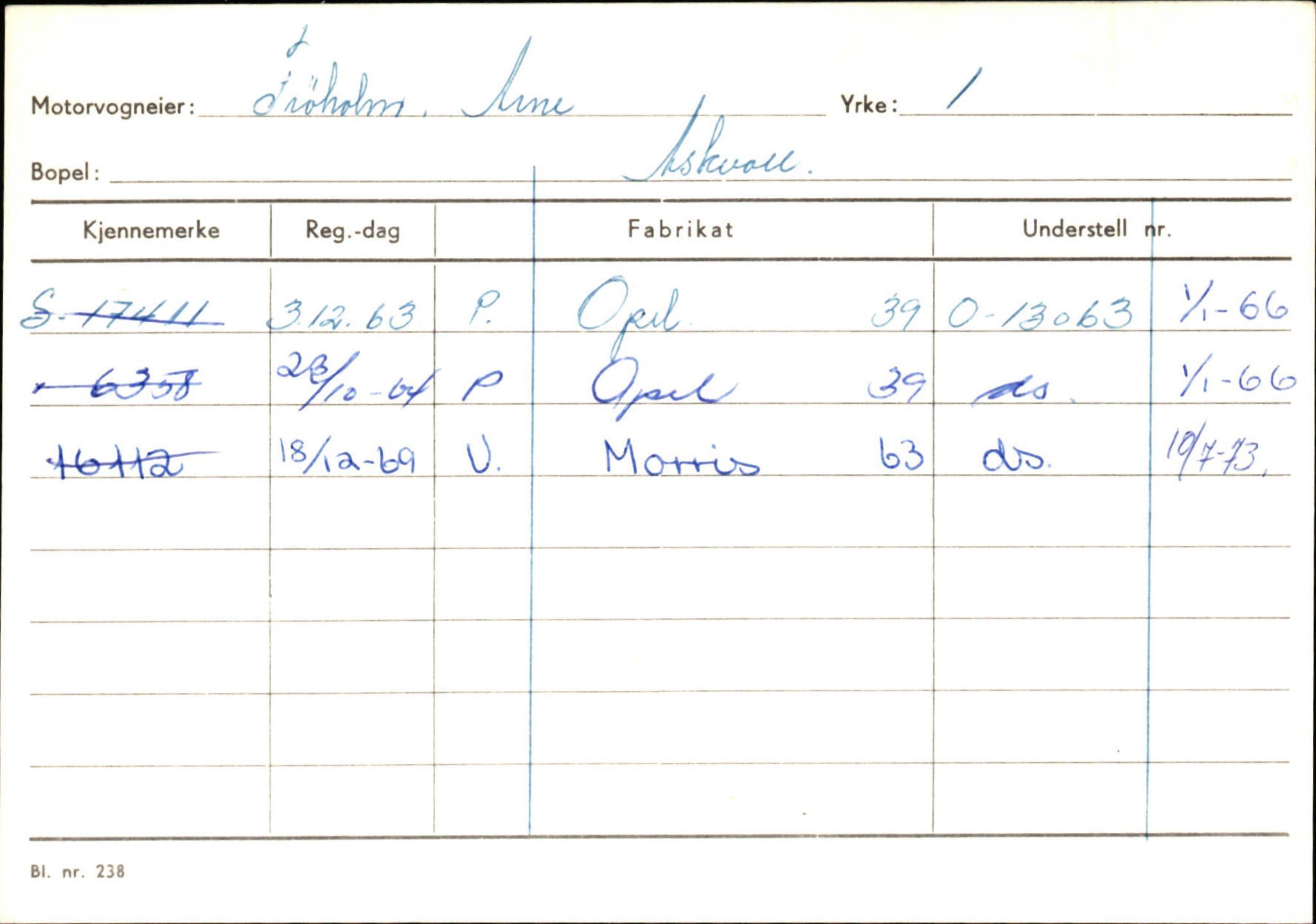 Statens vegvesen, Sogn og Fjordane vegkontor, AV/SAB-A-5301/4/F/L0132: Eigarregister Askvoll A-Å. Balestrand A-Å, 1945-1975, p. 319