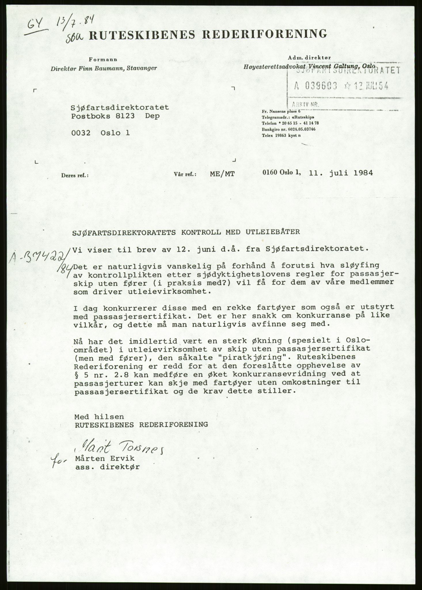 Sjøfartsdirektoratet med forløpere, generelt arkiv, AV/RA-S-1407/D/Du/Duc/L0642/0001: Skipskontrollen - Forskrifter / Forskrift om utleiebåter (2 mapper), 1978-1987, p. 439