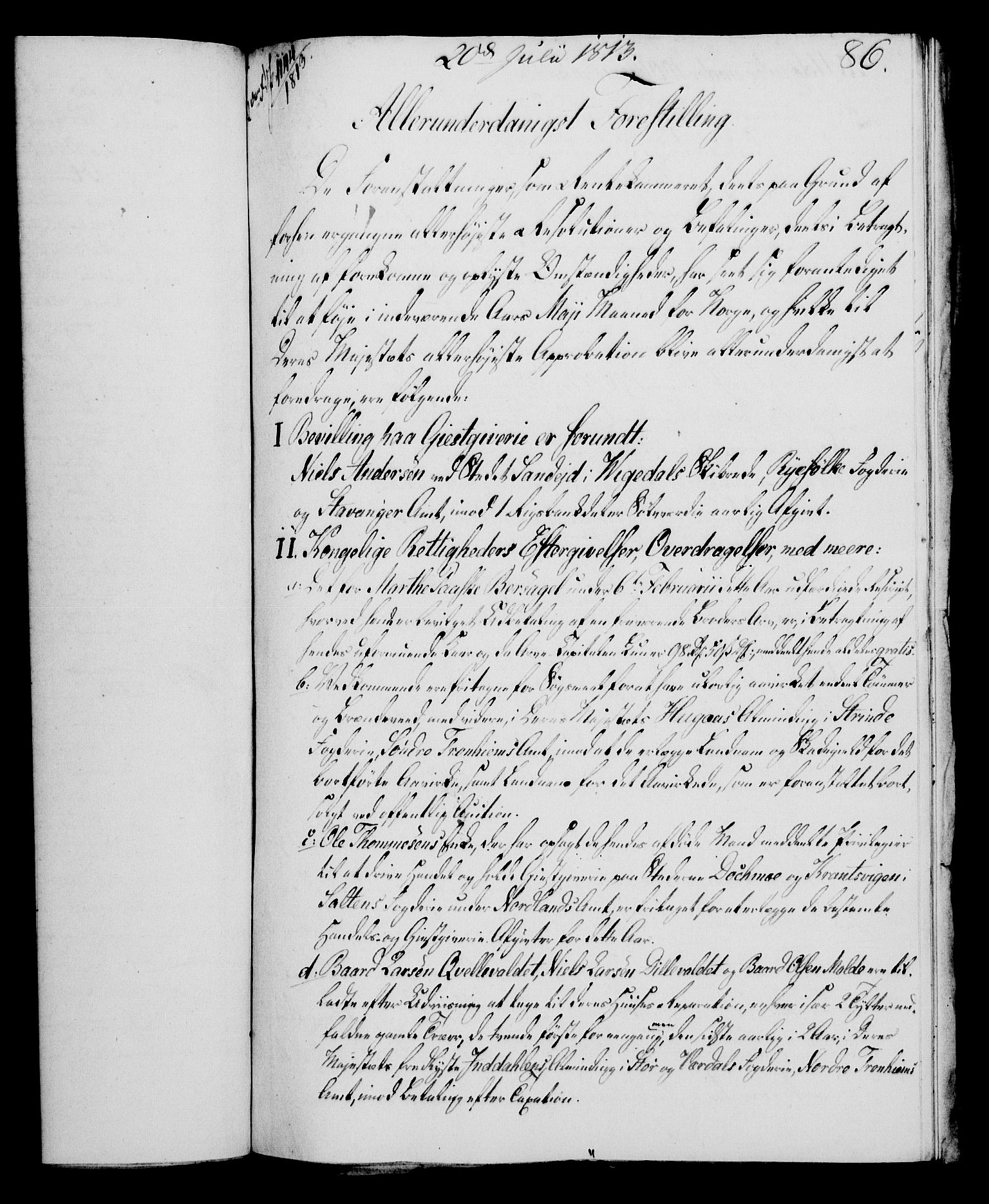 Rentekammeret, Kammerkanselliet, RA/EA-3111/G/Gf/Gfa/L0095: Norsk relasjons- og resolusjonsprotokoll (merket RK 52.95), 1813-1814, p. 352