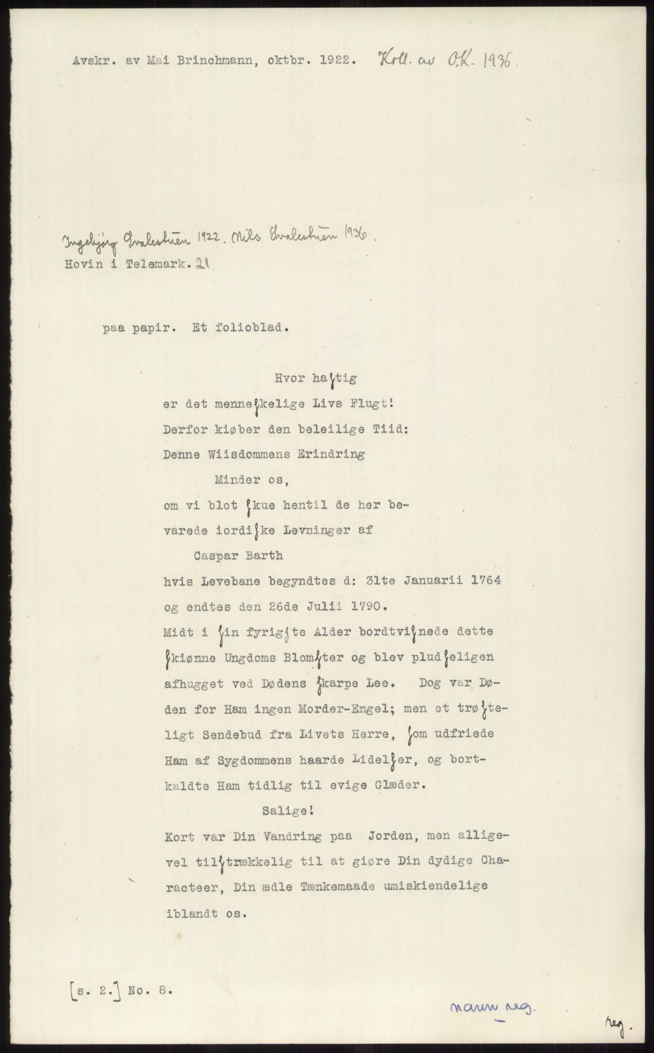 Samlinger til kildeutgivelse, Diplomavskriftsamlingen, AV/RA-EA-4053/H/Ha, p. 3776