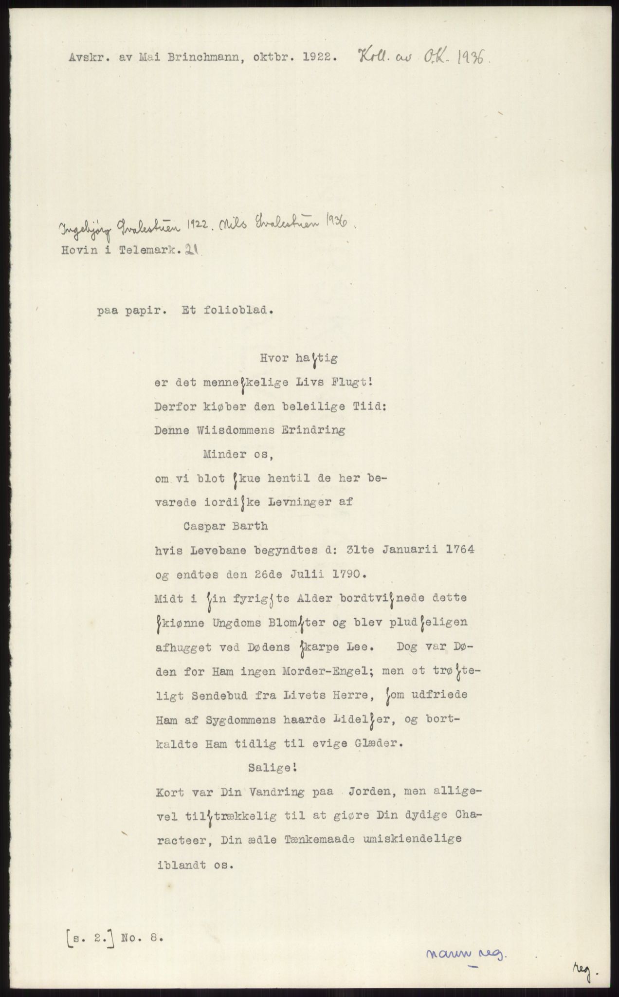 Samlinger til kildeutgivelse, Diplomavskriftsamlingen, RA/EA-4053/H/Ha, p. 3776