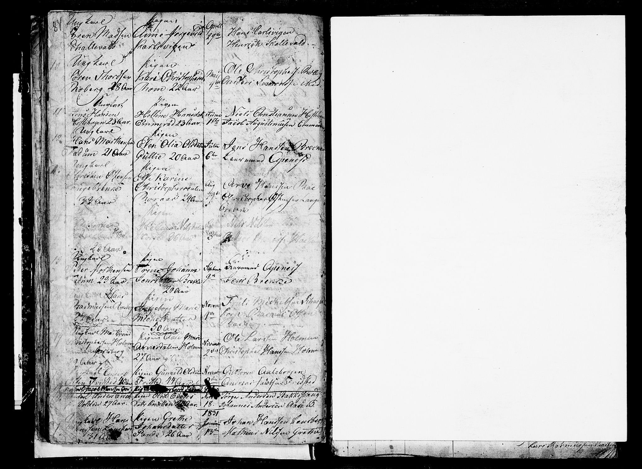 Sem kirkebøker, SAKO/A-5/G/Ga/L0002: Parish register (copy) no. I 2, 1826-1844, p. 84-85