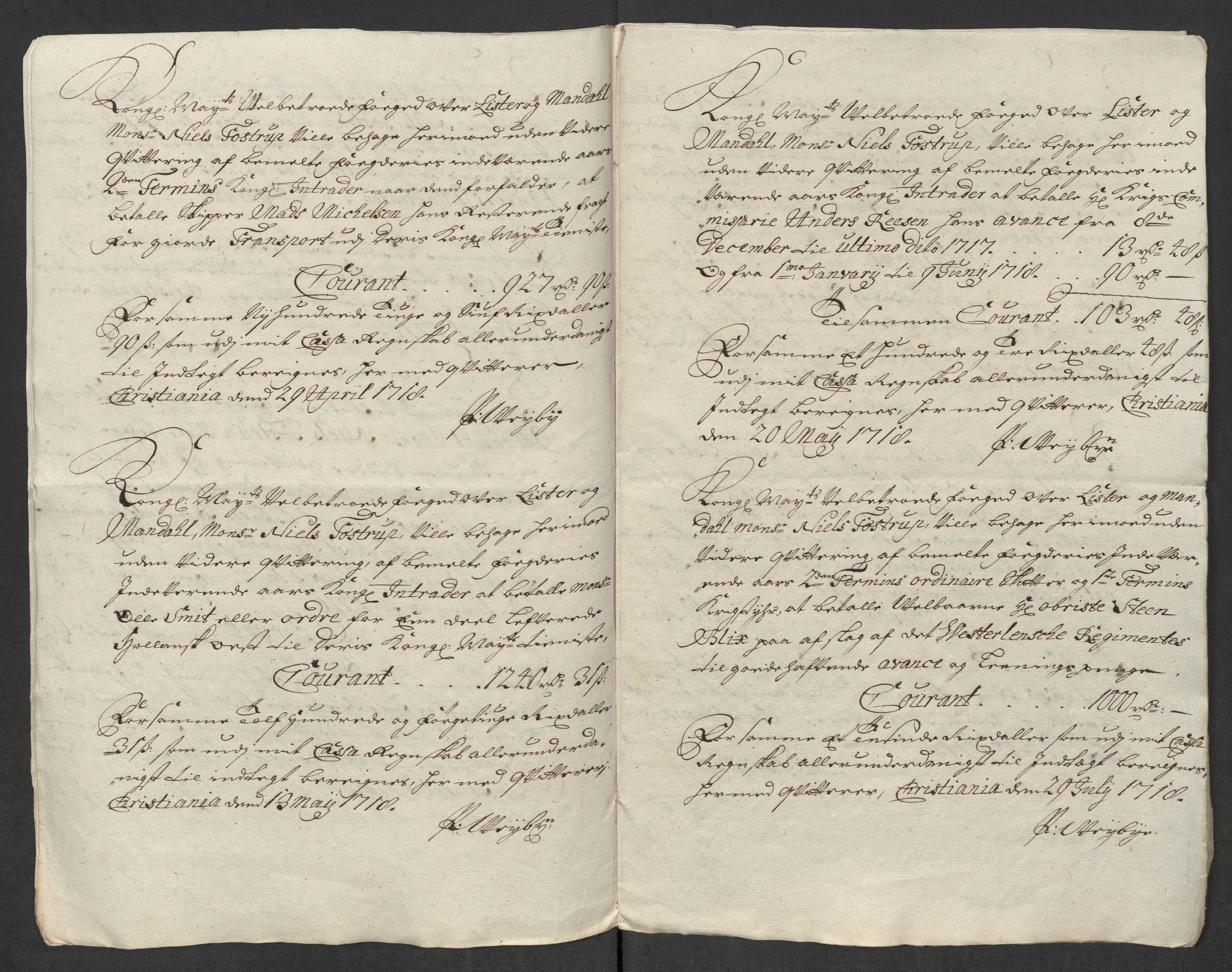 Rentekammeret inntil 1814, Reviderte regnskaper, Fogderegnskap, AV/RA-EA-4092/R43/L2563: Fogderegnskap Lista og Mandal, 1718, p. 546