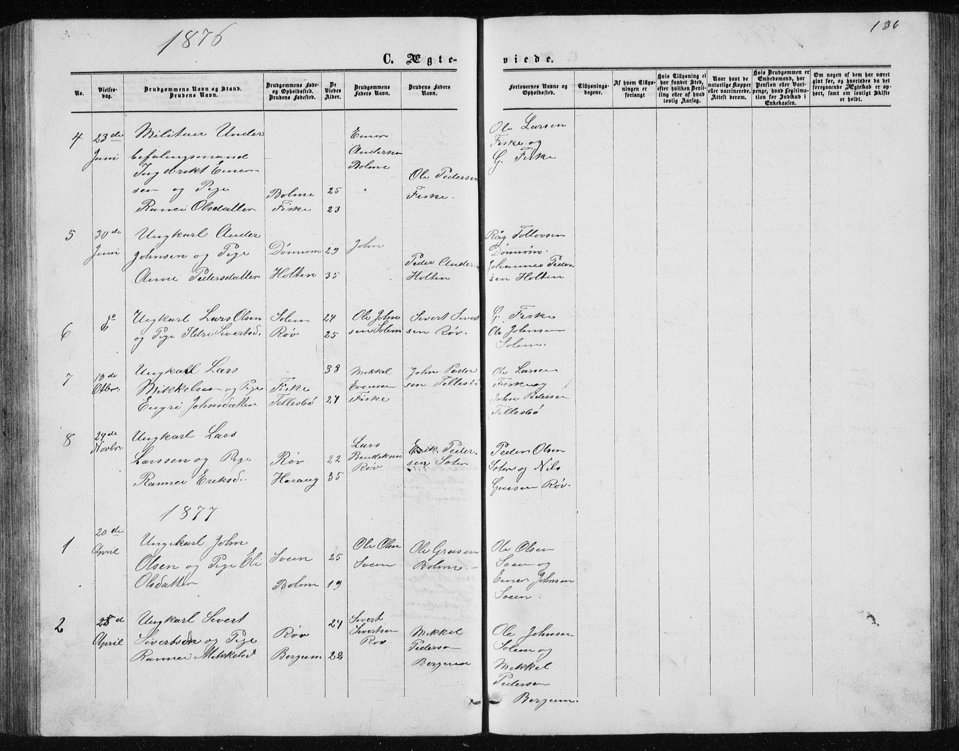 Ministerialprotokoller, klokkerbøker og fødselsregistre - Møre og Romsdal, AV/SAT-A-1454/597/L1064: Parish register (copy) no. 597C01, 1866-1898, p. 136