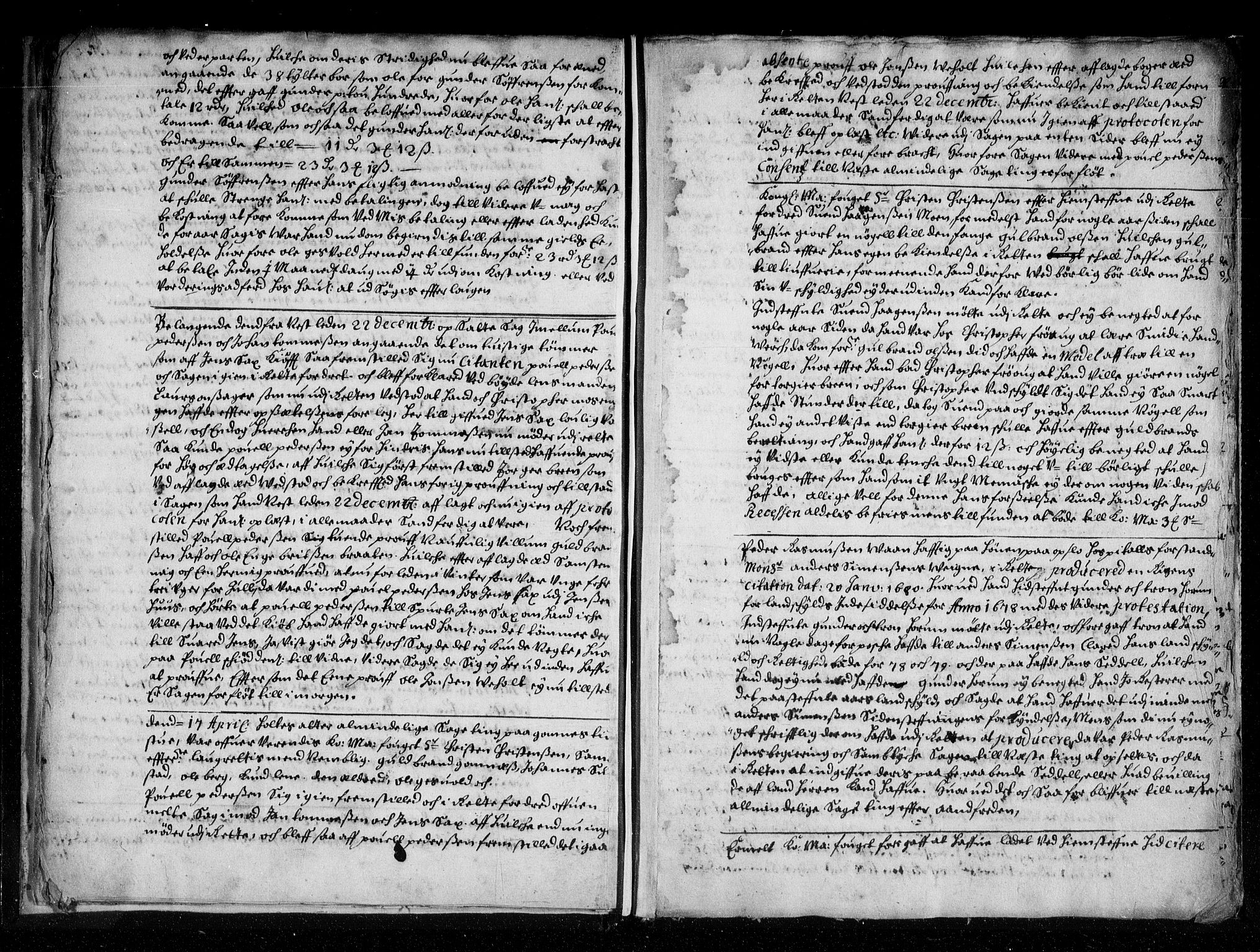Ringerike og Hallingdal sorenskriveri, AV/SAKO-A-81/F/Fa/Fab/L0008: Tingbok - Sorenskriveriet, 1680