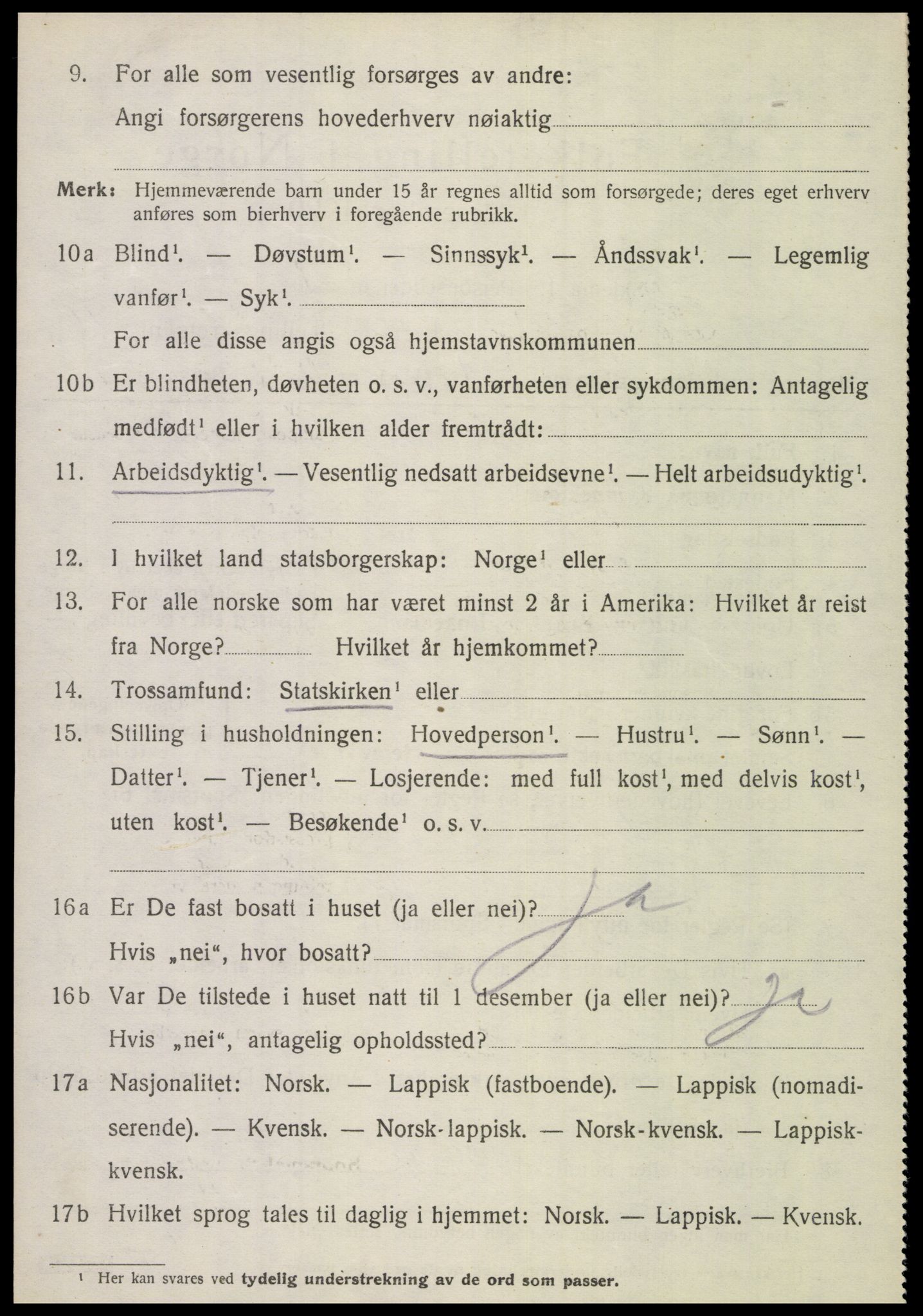 SAT, 1920 census for Sørfold, 1920, p. 6098