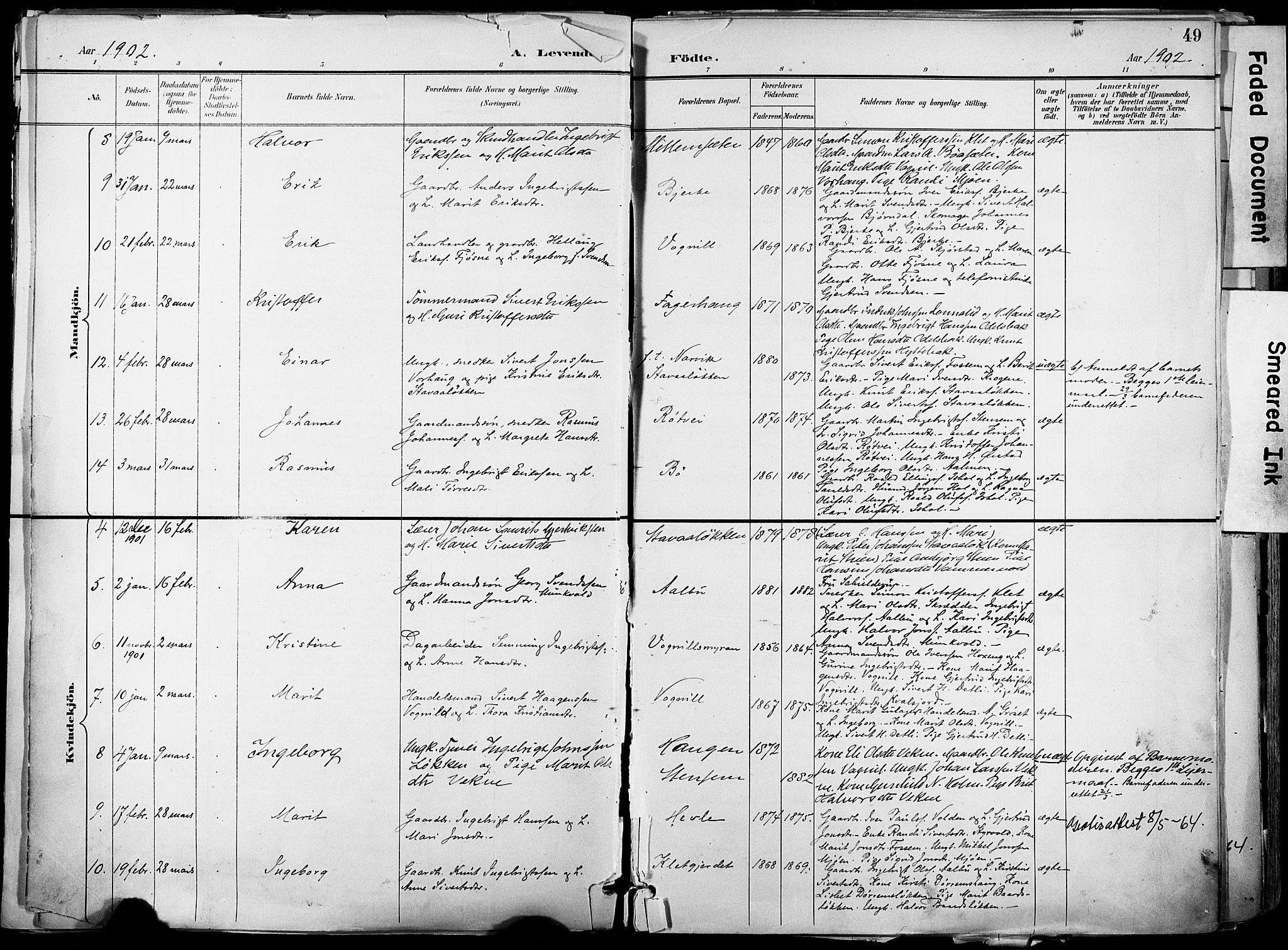 Ministerialprotokoller, klokkerbøker og fødselsregistre - Sør-Trøndelag, SAT/A-1456/678/L0902: Parish register (official) no. 678A11, 1895-1911, p. 49