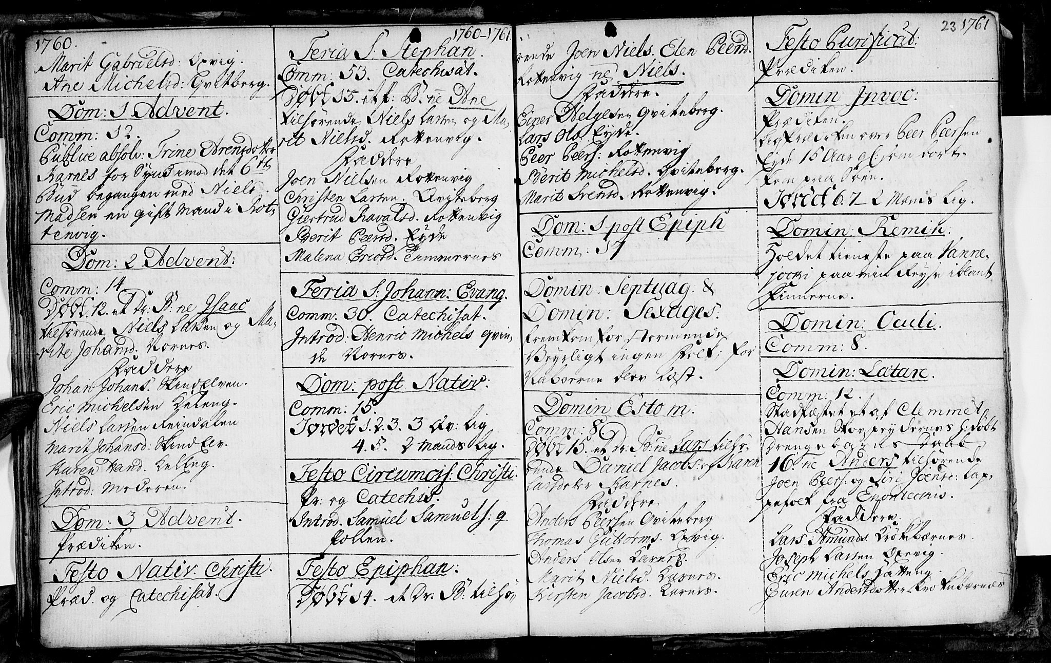 Lyngen sokneprestembete, SATØ/S-1289/H/He/Hea/L0001kirke: Parish register (official) no. 1, 1756-1785, p. 23