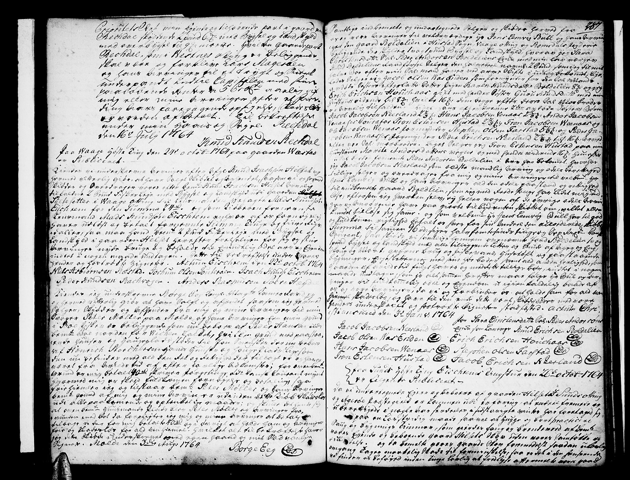 Romsdal sorenskriveri, SAT/A-4149/1/2/2C/L0003: Mortgage book no. 3, 1747-1767, p. 287