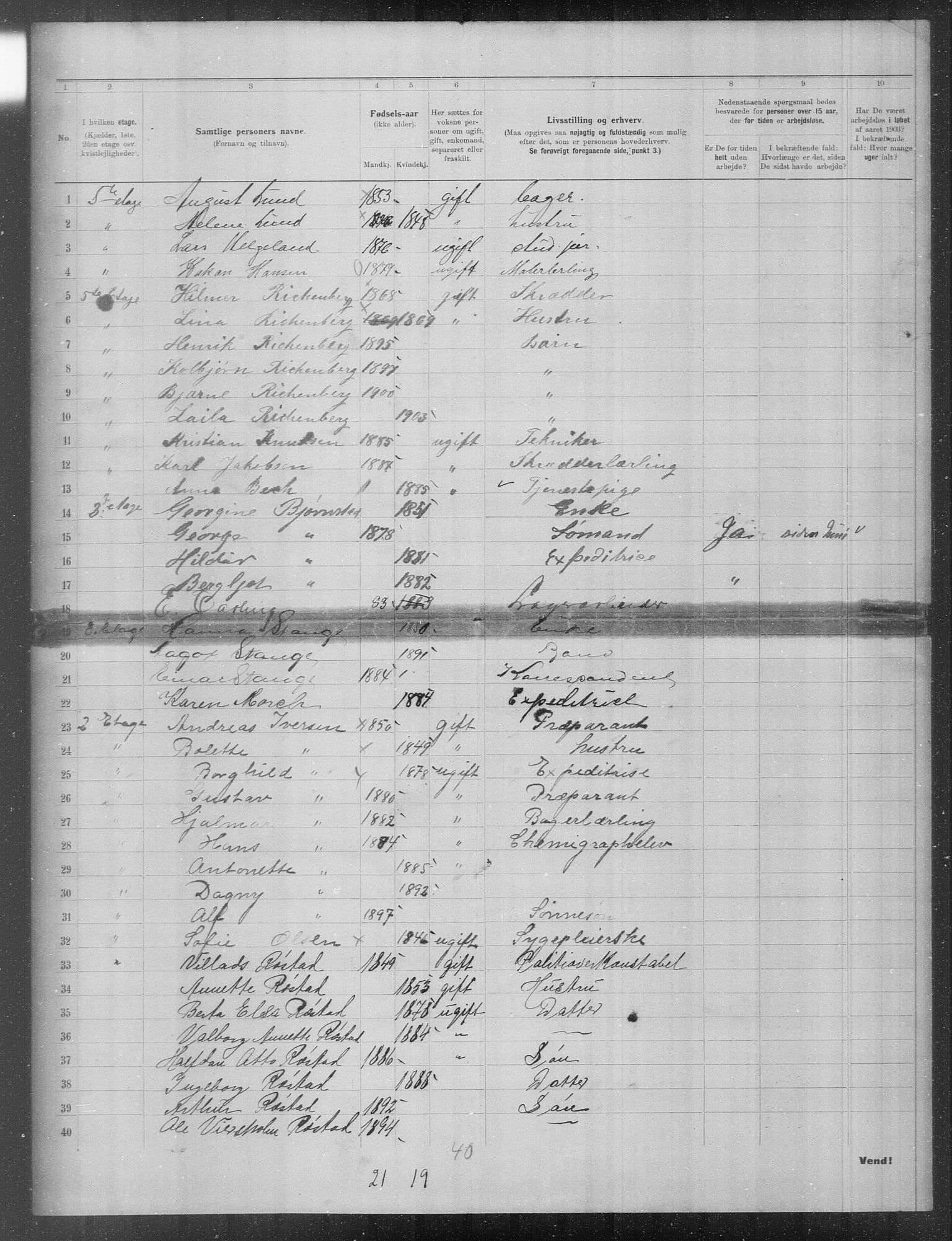 OBA, Municipal Census 1903 for Kristiania, 1903, p. 24246