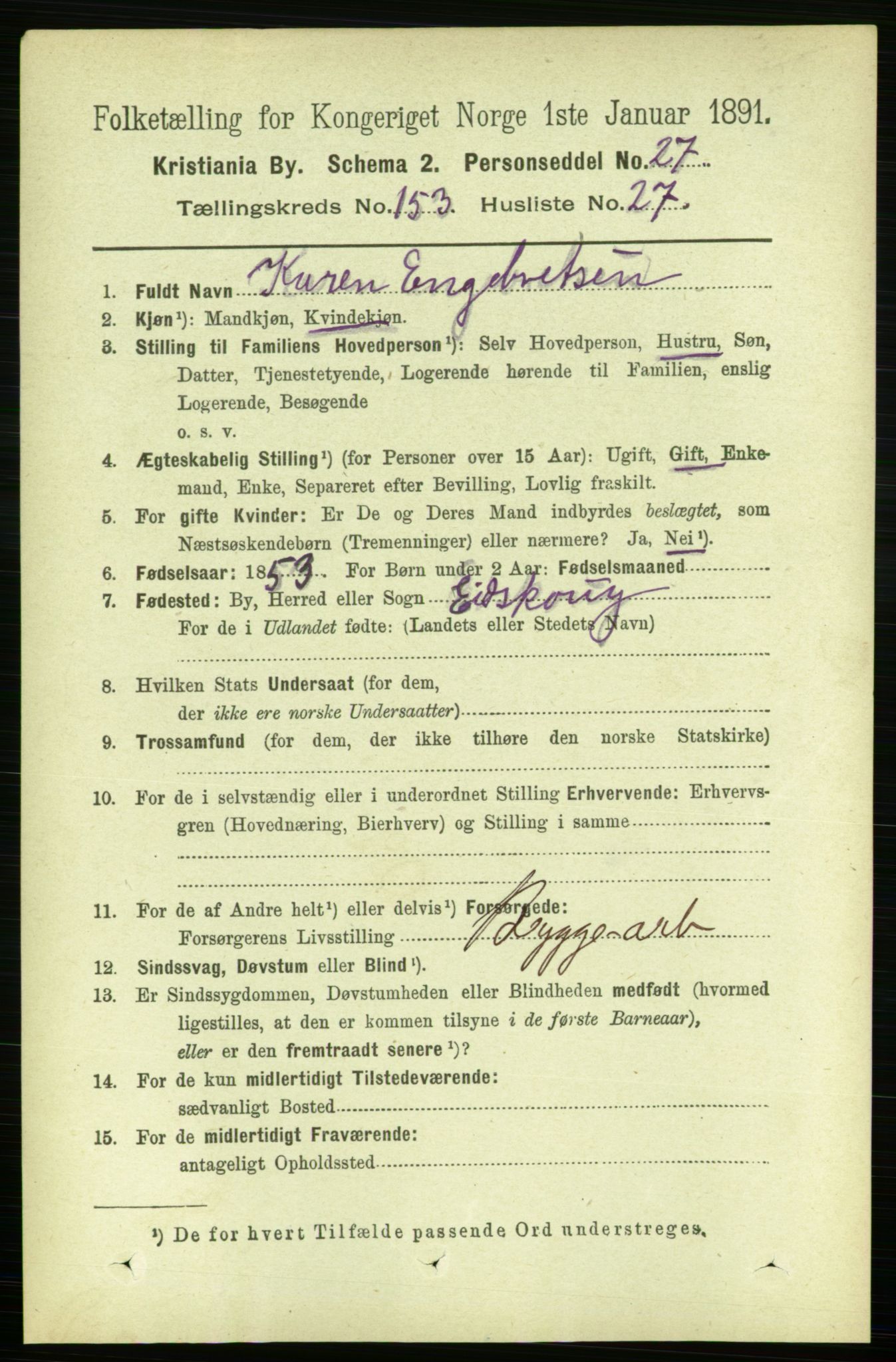 RA, 1891 census for 0301 Kristiania, 1891, p. 86874